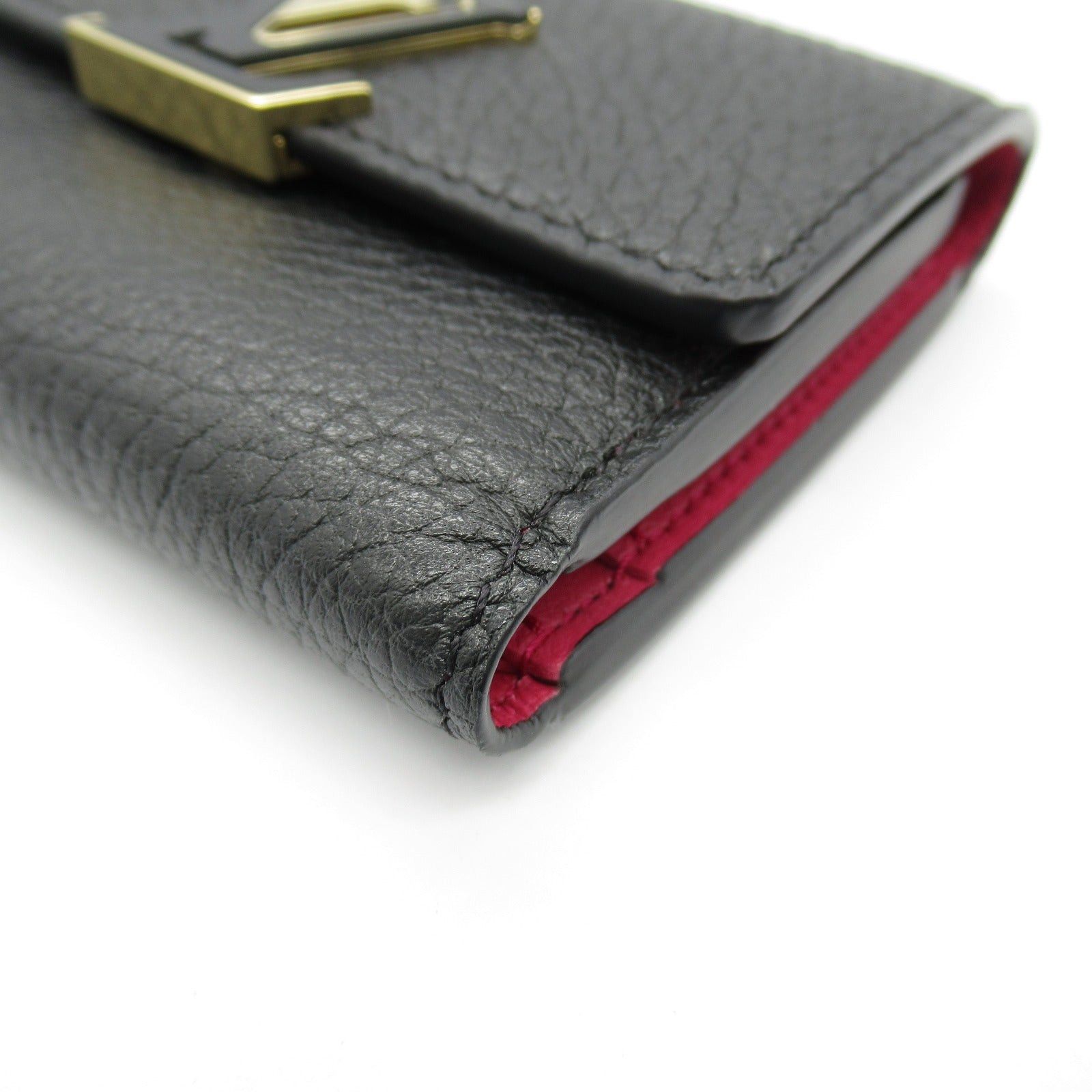 Louis Vuitton Louis Vuitton Portefeuille Capucines Xs Trifold Wallet Leather Taurillon Black Noir Size ONE SIZE - 8 Thumbnail