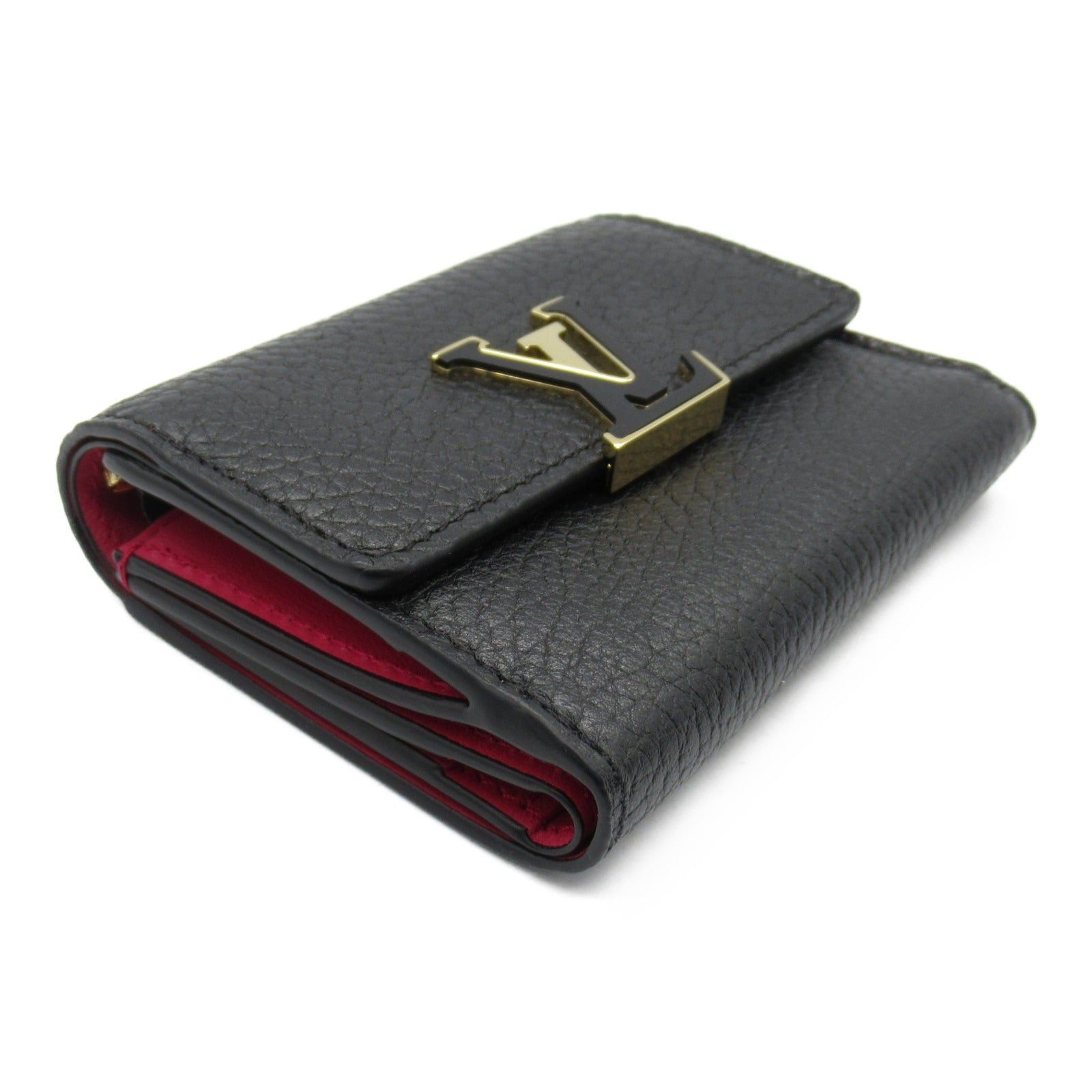 Louis Vuitton Louis Vuitton Portefeuille Capucines Xs Trifold Wallet Leather Taurillon Black Noir Size ONE SIZE - 3 Thumbnail
