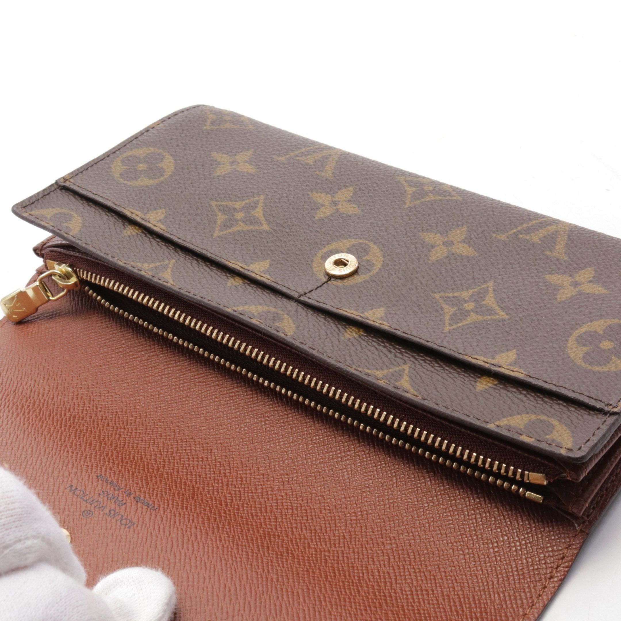 Louis Vuitton Louis Vuitton Pochette Porte-Monnaie Credit Monogram Bi-Fold Long Wallet Leather Brown Size ONE SIZE - 6 Thumbnail