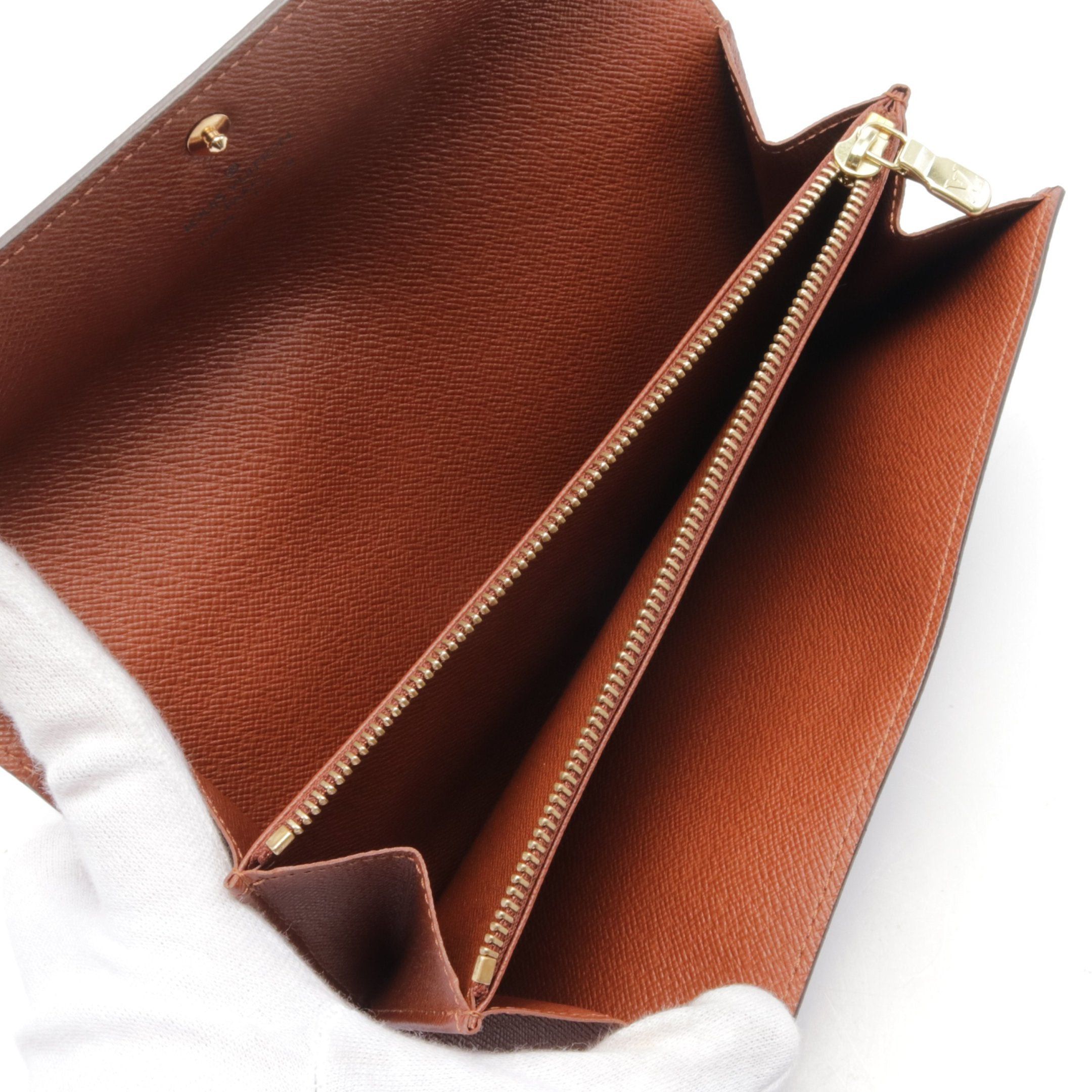 Louis Vuitton Louis Vuitton Pochette Porte-Monnaie Credit Monogram Bi-Fold Long Wallet Leather Brown Size ONE SIZE - 3 Thumbnail
