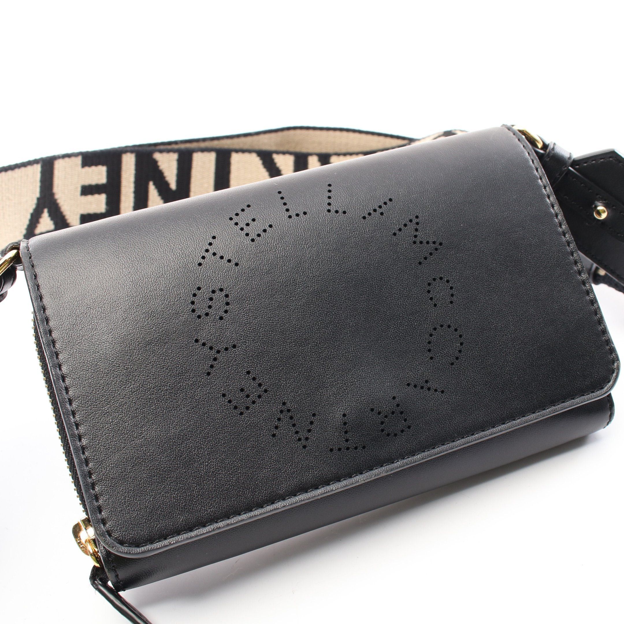 Stella McCartney Stella Mccartney Stella Logo Crossbody Wallet Shoulder Fake Leather Black Size ONE SIZE - 9 Thumbnail