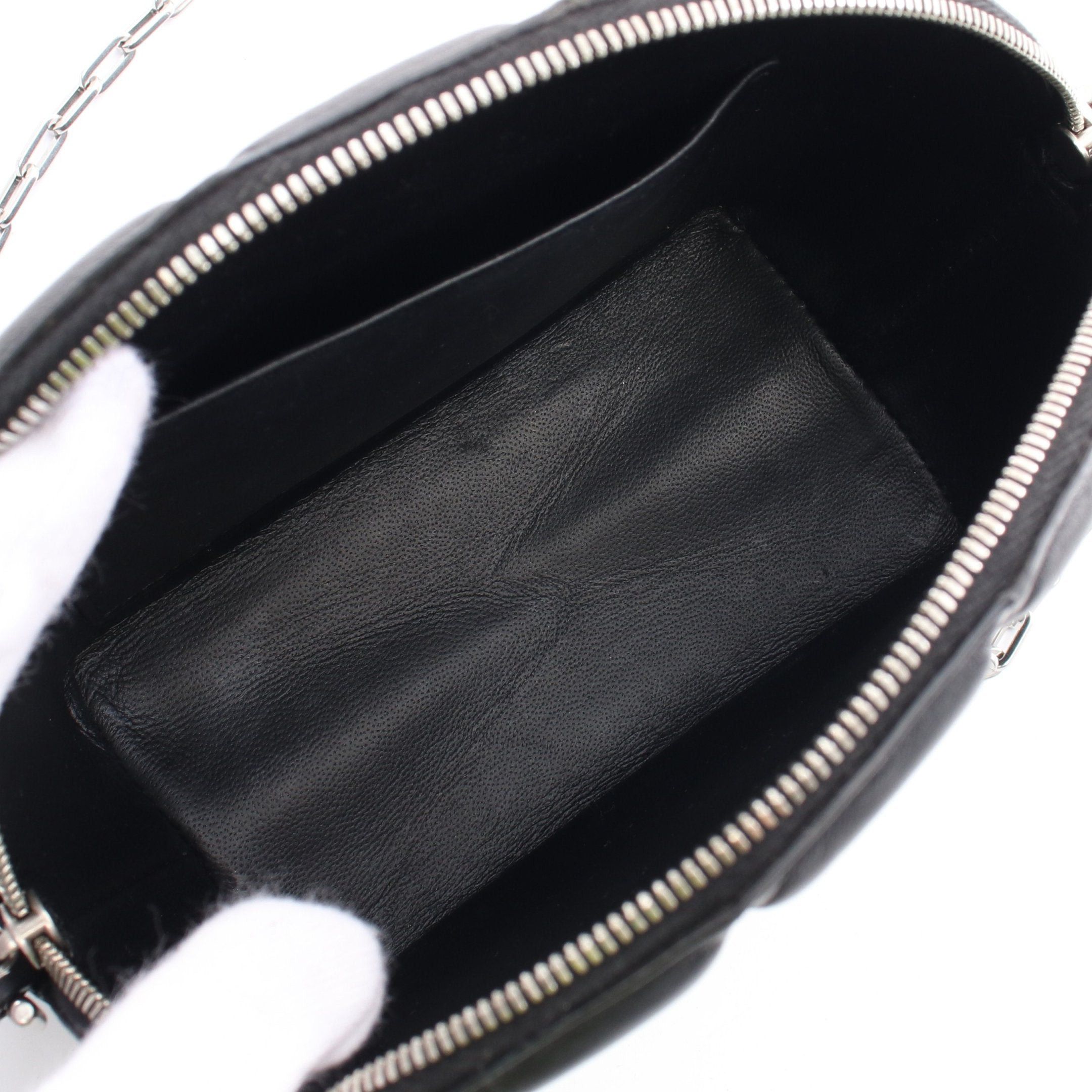 Bottega Veneta Bottega Veneta Padet Half Moon Chain Shoulder Bag Leather Black Size ONE SIZE - 3 Thumbnail