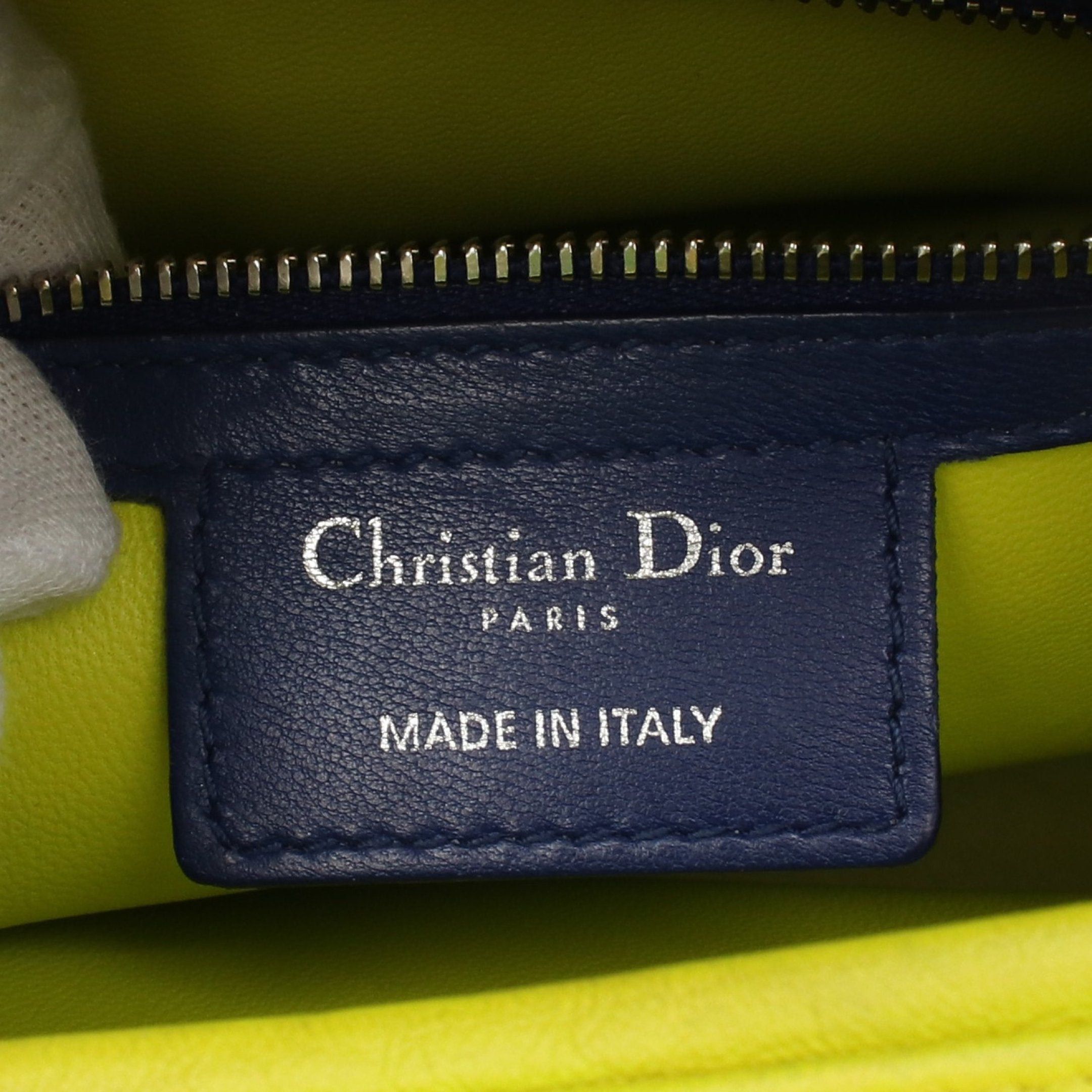 Dior Dior Lady Dior Large Canage Handbag Leather Pink Purple Yellow Blue Size ONE SIZE - 4 Thumbnail