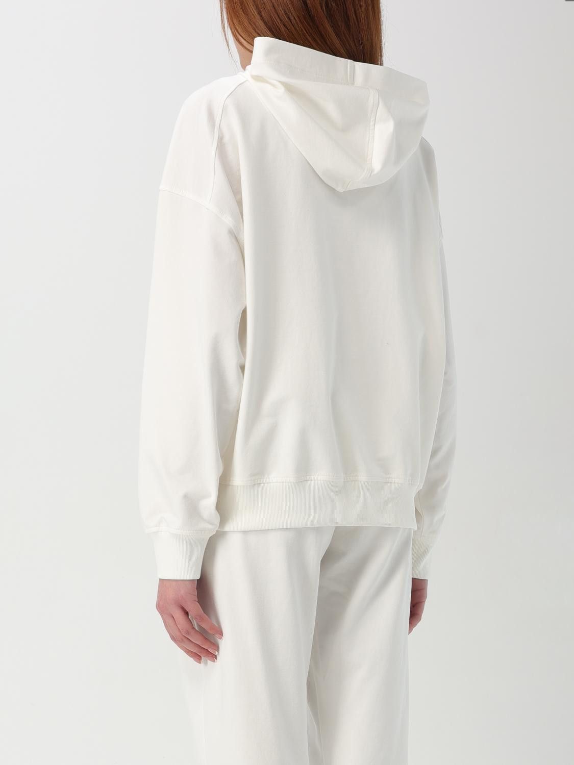 Brunello Cucinelli Brunello Cucinelli Sweatshirt Woman White Size L / US 10 / IT 46 - 3 Thumbnail