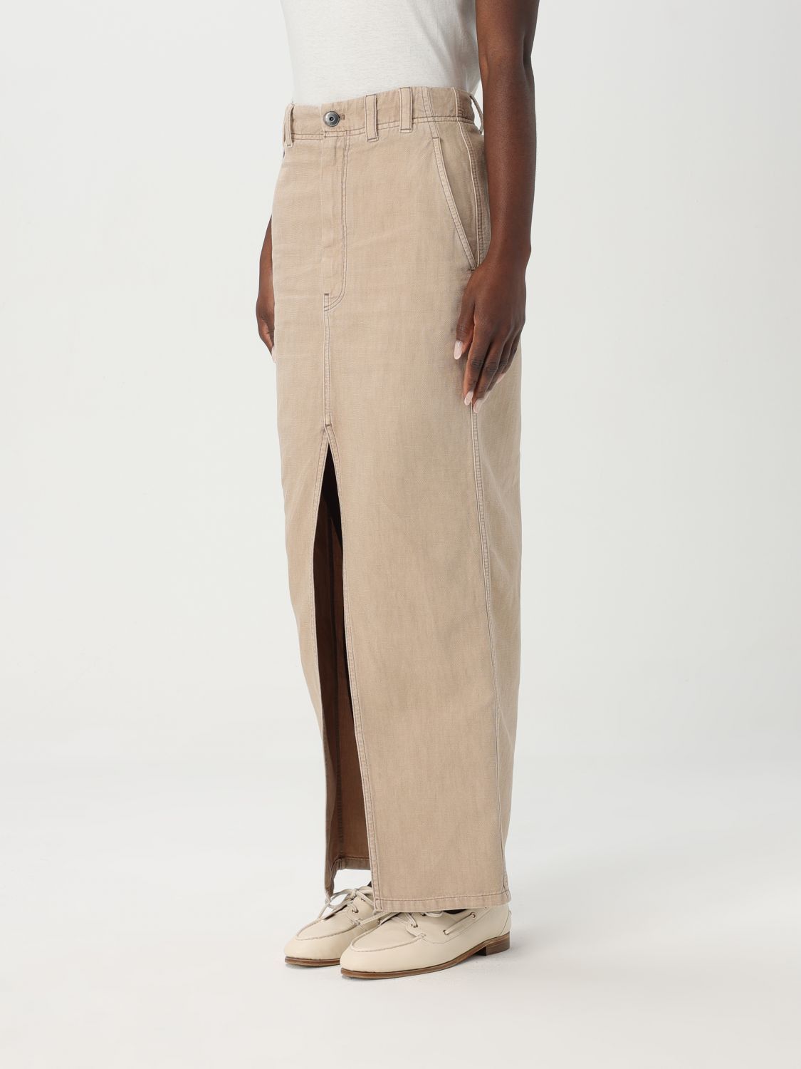 Brunello Cucinelli Brunello Cucinelli Skirt Woman Beige Size 28" / US 6 / IT 42 - 3 Thumbnail
