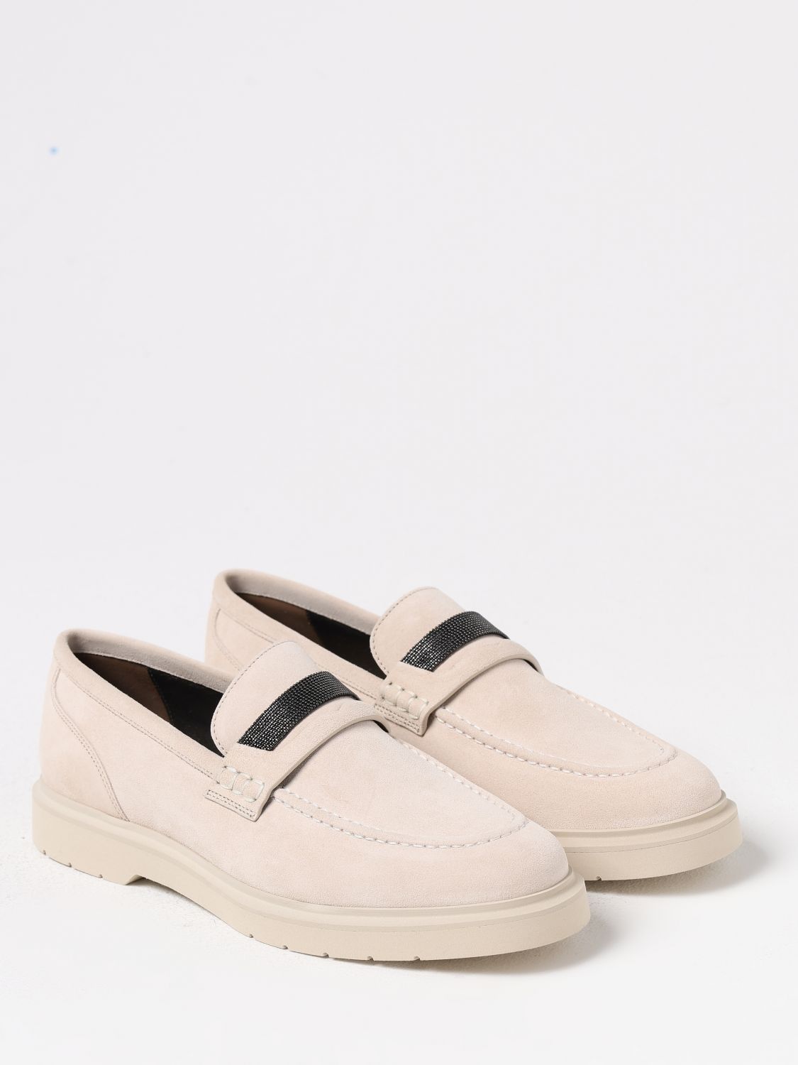 Brunello Cucinelli Brunello Cucinelli Loafers Woman Beige Size US 10 / IT 40 - 2 Thumbnail