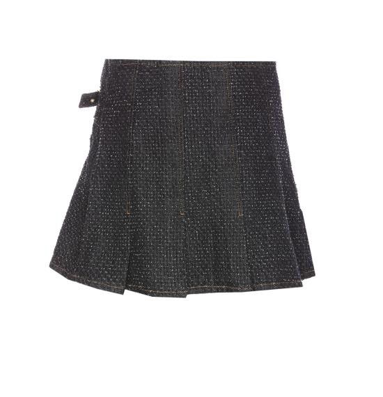 Ganni GANNI Women Mid Skirts J1618 099 Black Size 26" / US 2 / IT 38 - 2 Thumbnail