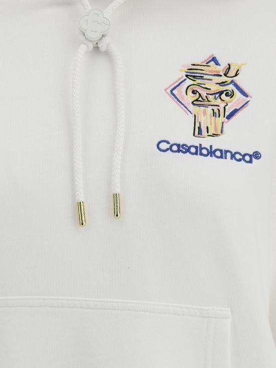 Casablanca CASABLANCA Women Hoodies WPS25JTP29401 DIAMONDCOL WHITE Size L / US 10 / IT 46 - 3 Thumbnail