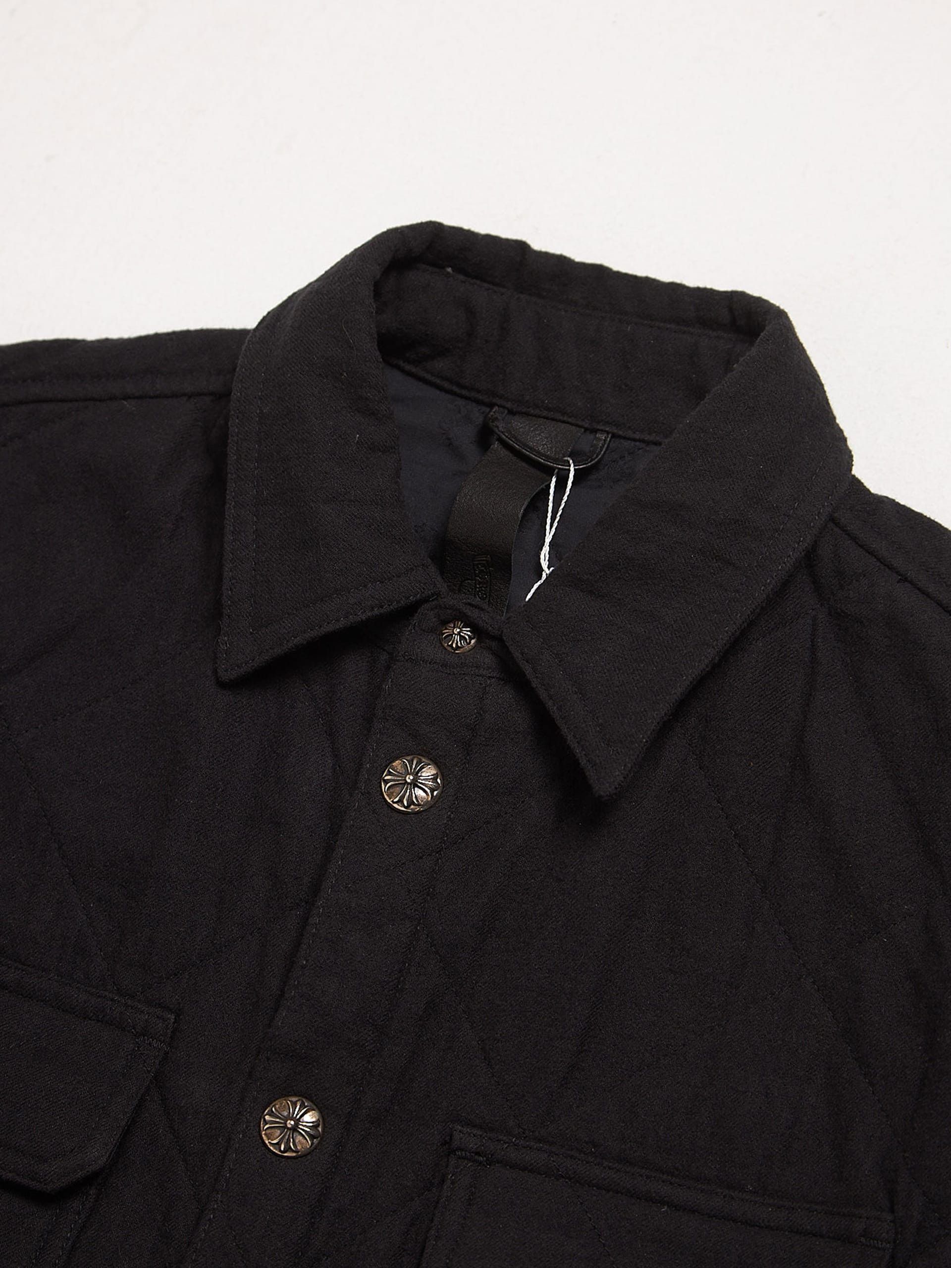 Chrome Hearts Black Silver Button Detailed Cotton Jacket Size US M / EU 48-50 / 2 - 3 Thumbnail