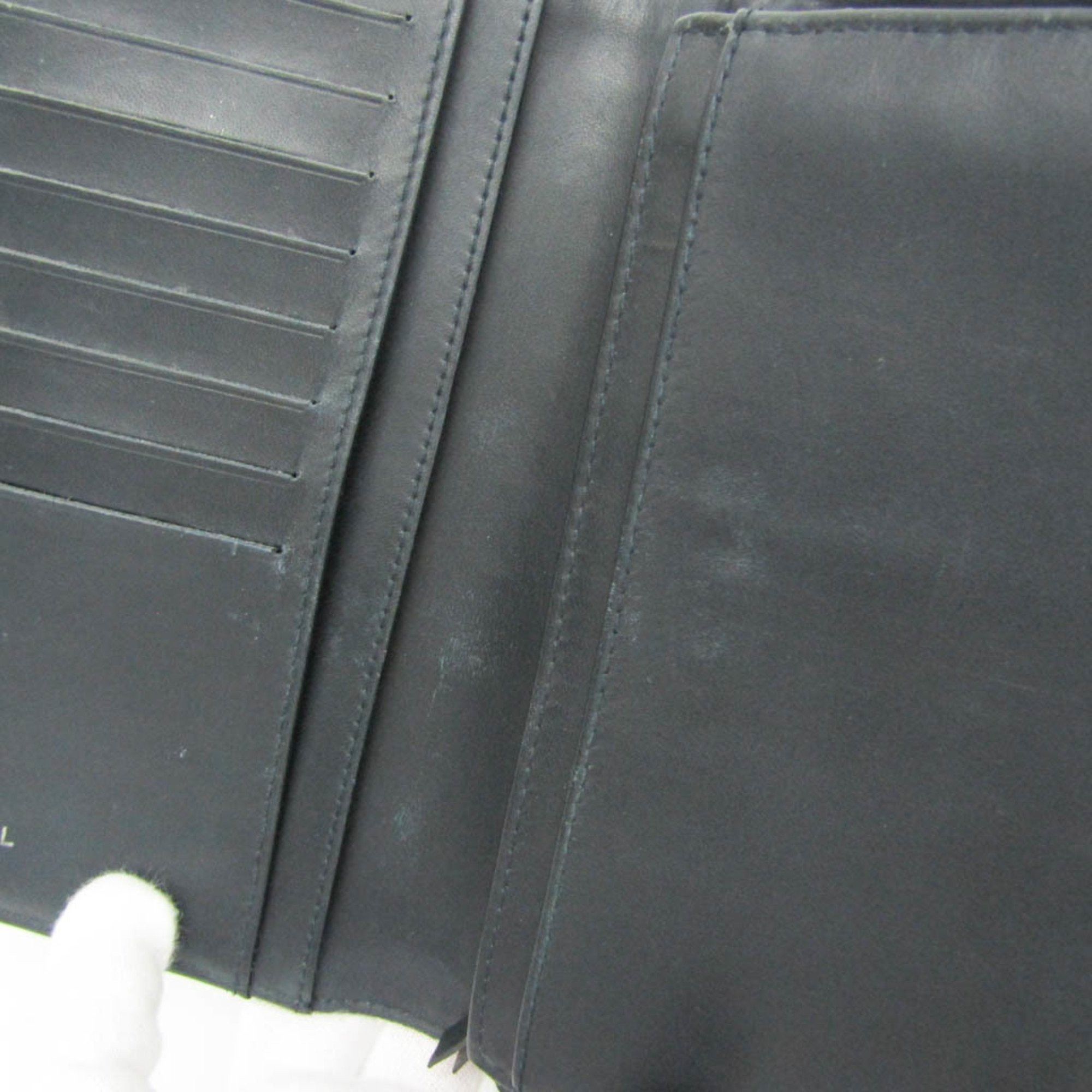 Chanel Chanel Boy Chanel A80285 Women's Velour Long Wallet (bi-fold) Dark Navy Size ONE SIZE - 9 Thumbnail