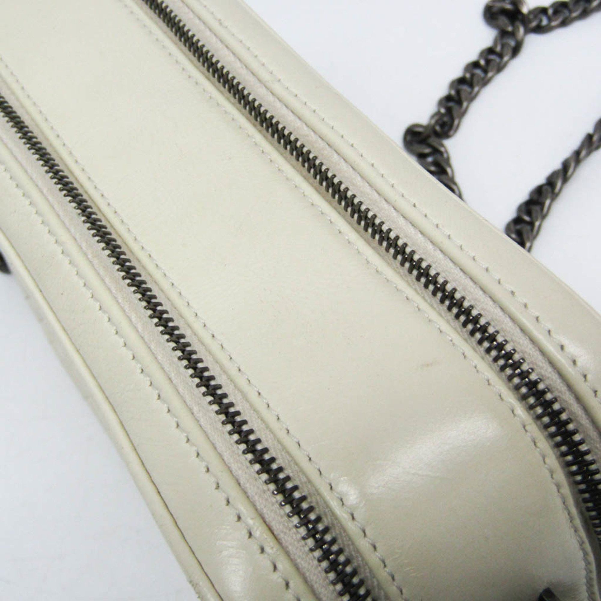 Chanel Chanel Boy Chanel Camera Bag A92656 Women's Leather Shoulder Bag Cream Size ONE SIZE - 12 Thumbnail