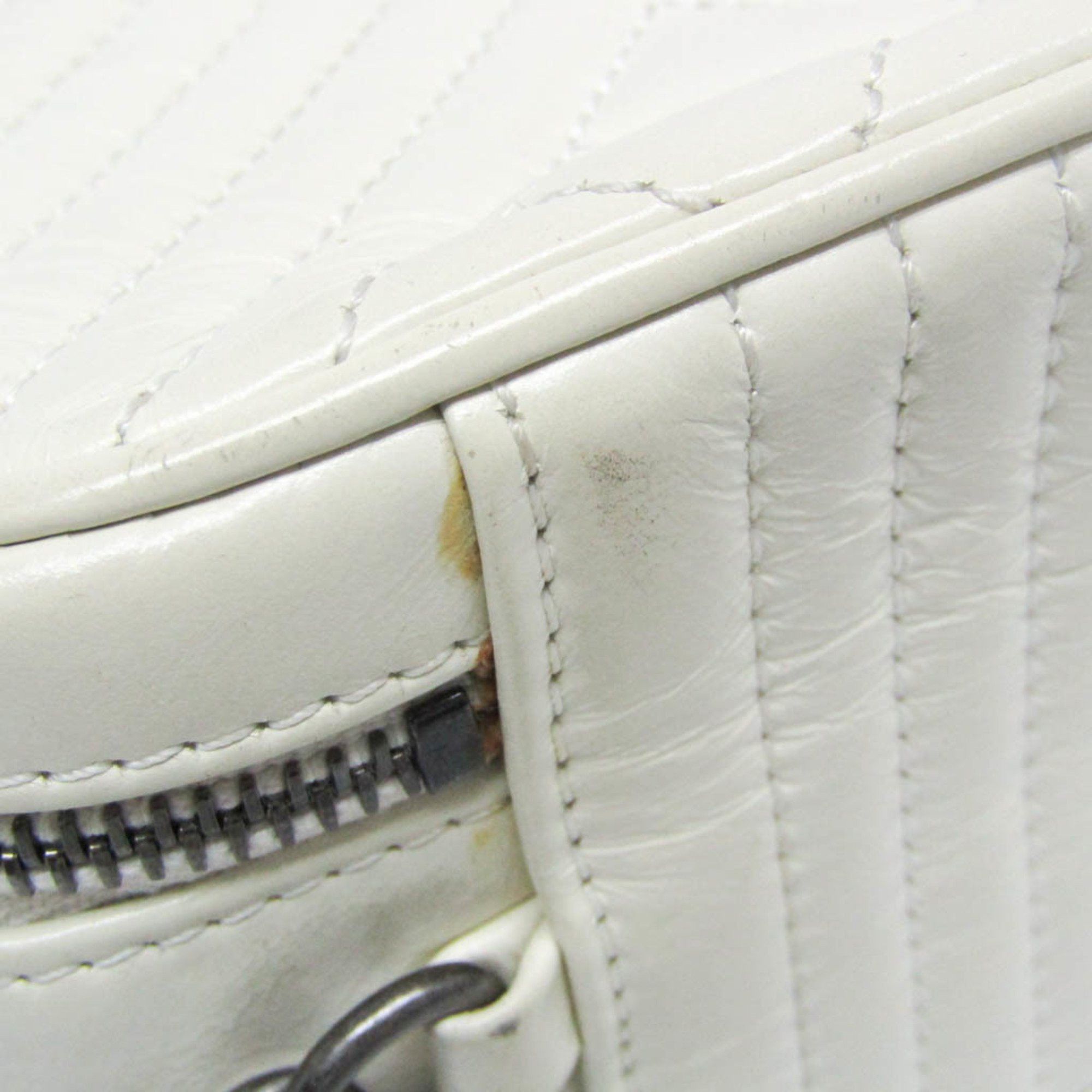 Chanel Chanel Boy Chanel Camera Bag A92656 Women's Leather Shoulder Bag Cream Size ONE SIZE - 8 Thumbnail