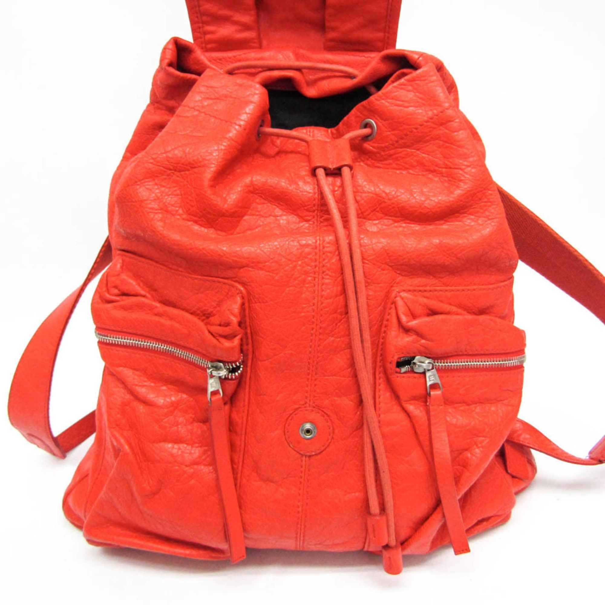 Balenciaga Balenciaga 326404 Women,Men Leather Backpack Red Color Size ONE SIZE - 11 Thumbnail