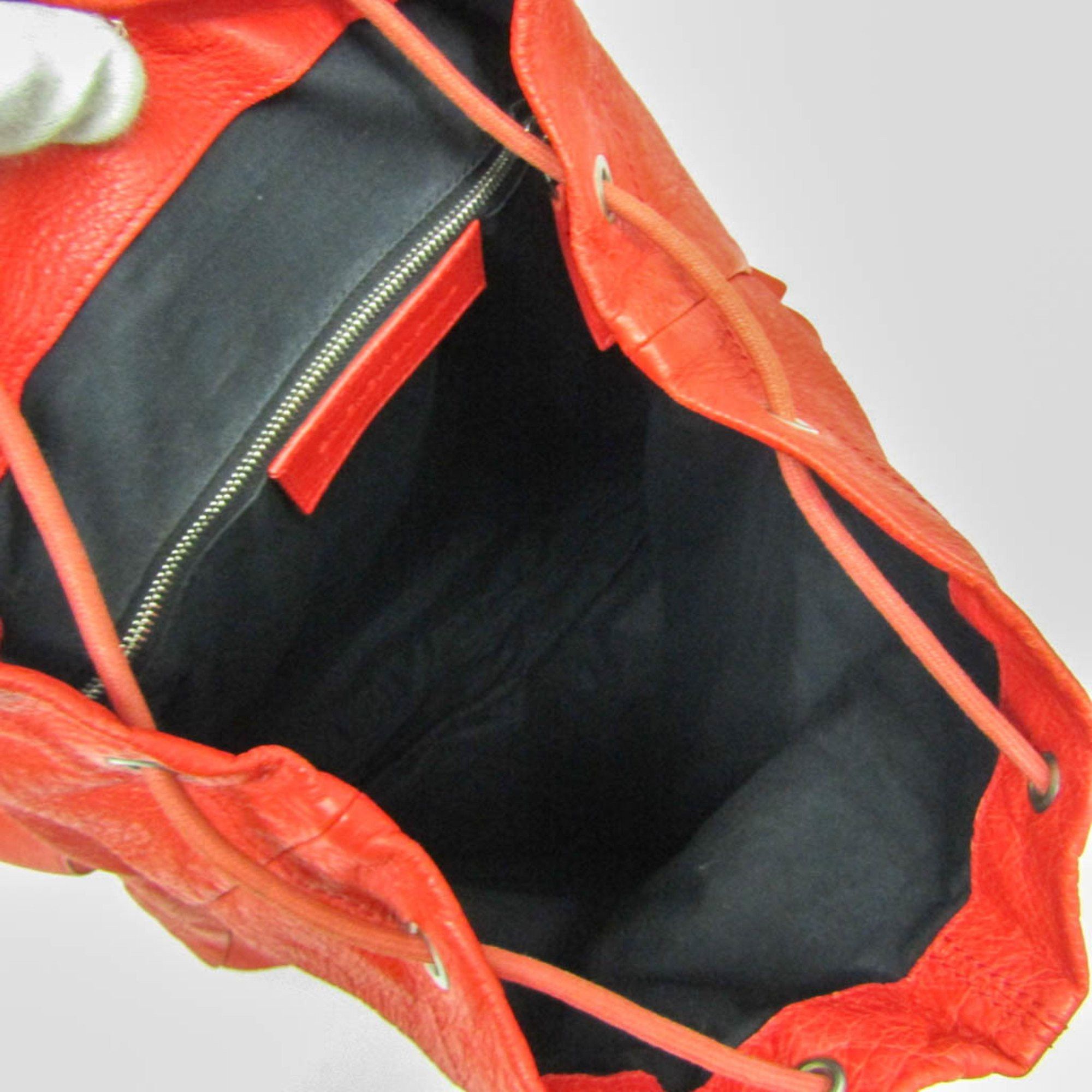 Balenciaga Balenciaga 326404 Women,Men Leather Backpack Red Color Size ONE SIZE - 4 Thumbnail