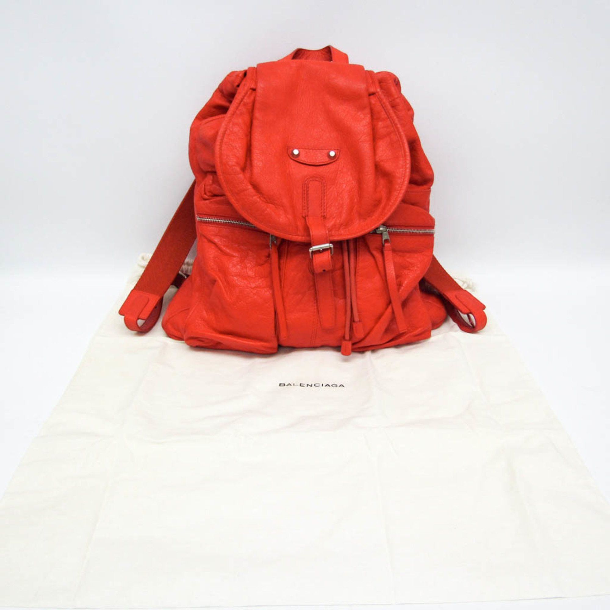Balenciaga Balenciaga 326404 Women,Men Leather Backpack Red Color Size ONE SIZE - 2 Thumbnail