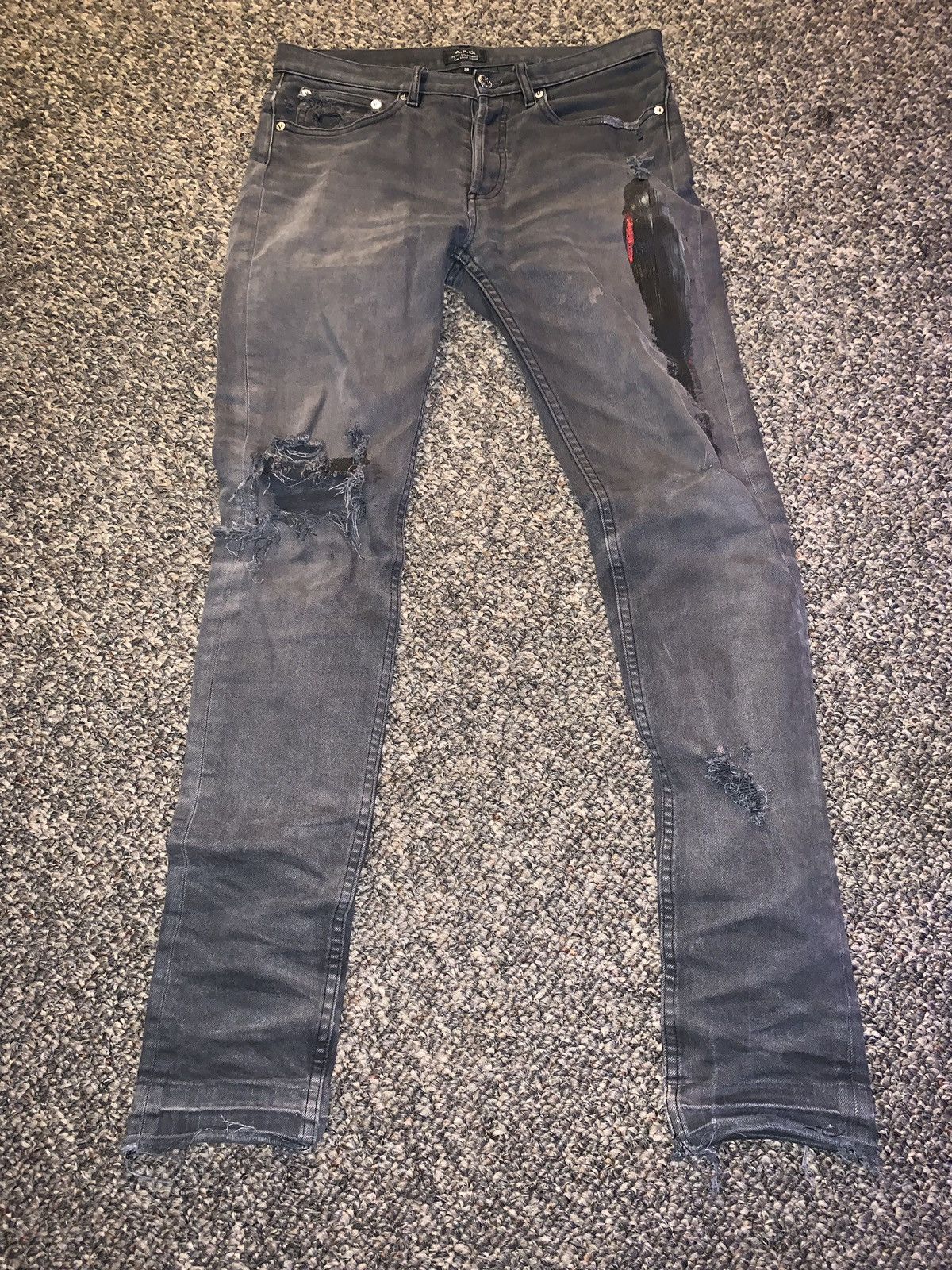 A.P.C. Apc Distressed Denim Grey Size US 28 / EU 44 - 1 Thumbnail
