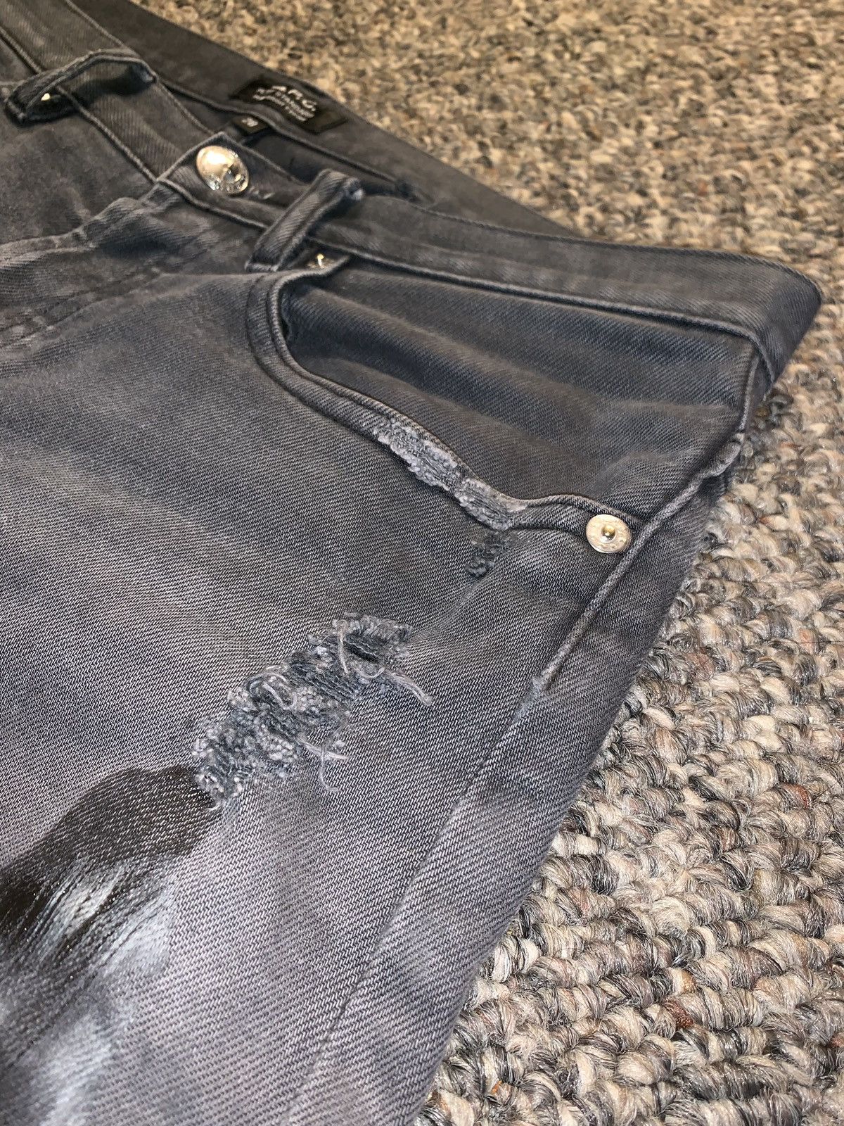 A.P.C. Apc Distressed Denim Grey Size US 28 / EU 44 - 4 Thumbnail