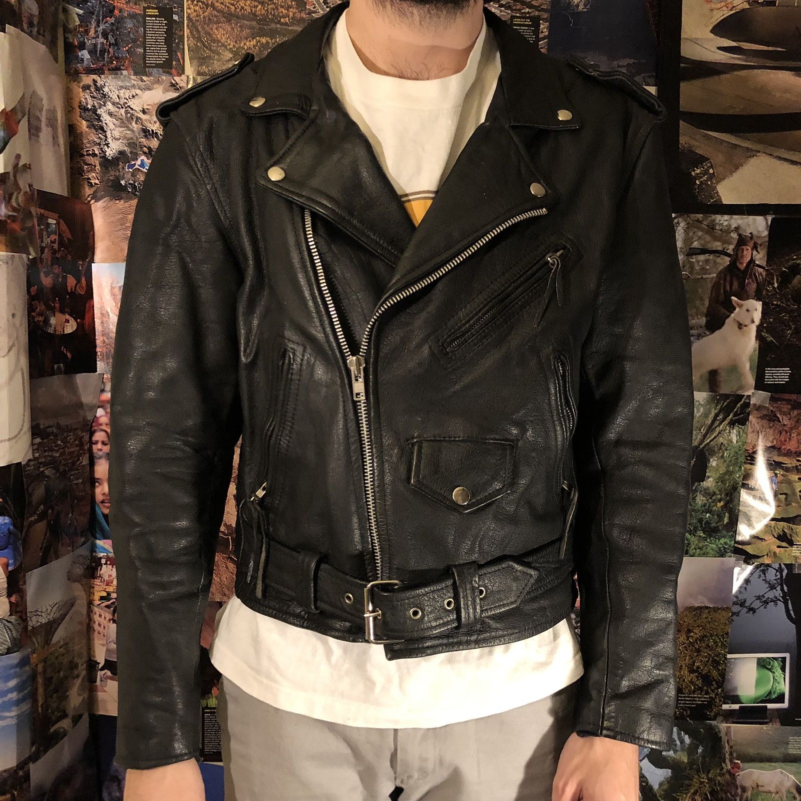 vintage Harley Davidson leather jacket