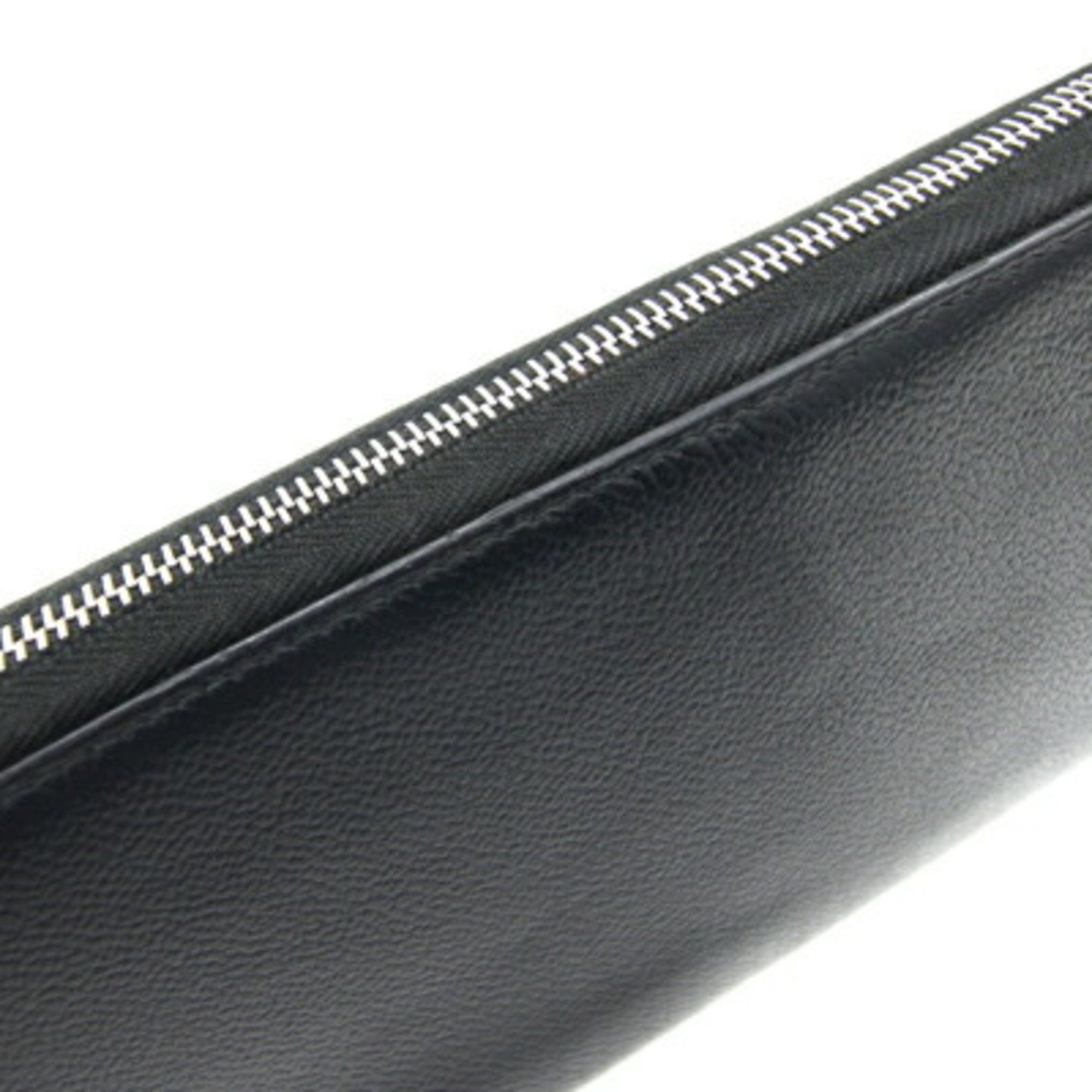 Prada Prada Round Long Wallet 2ML220 Black Leather Zip Men's PRADA Size ONE SIZE - 8 Thumbnail