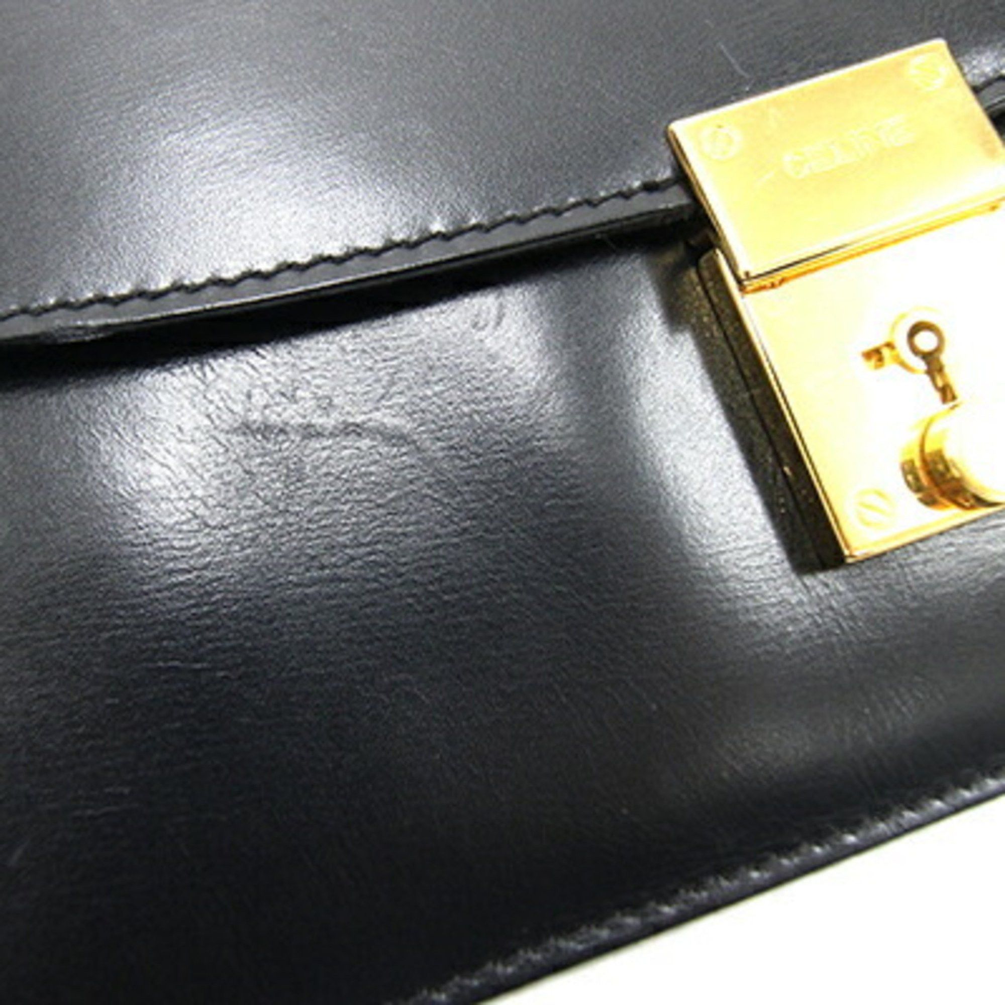 Celine CELINE Clutch Bag Black Leather Second Men's Size ONE SIZE - 4 Thumbnail