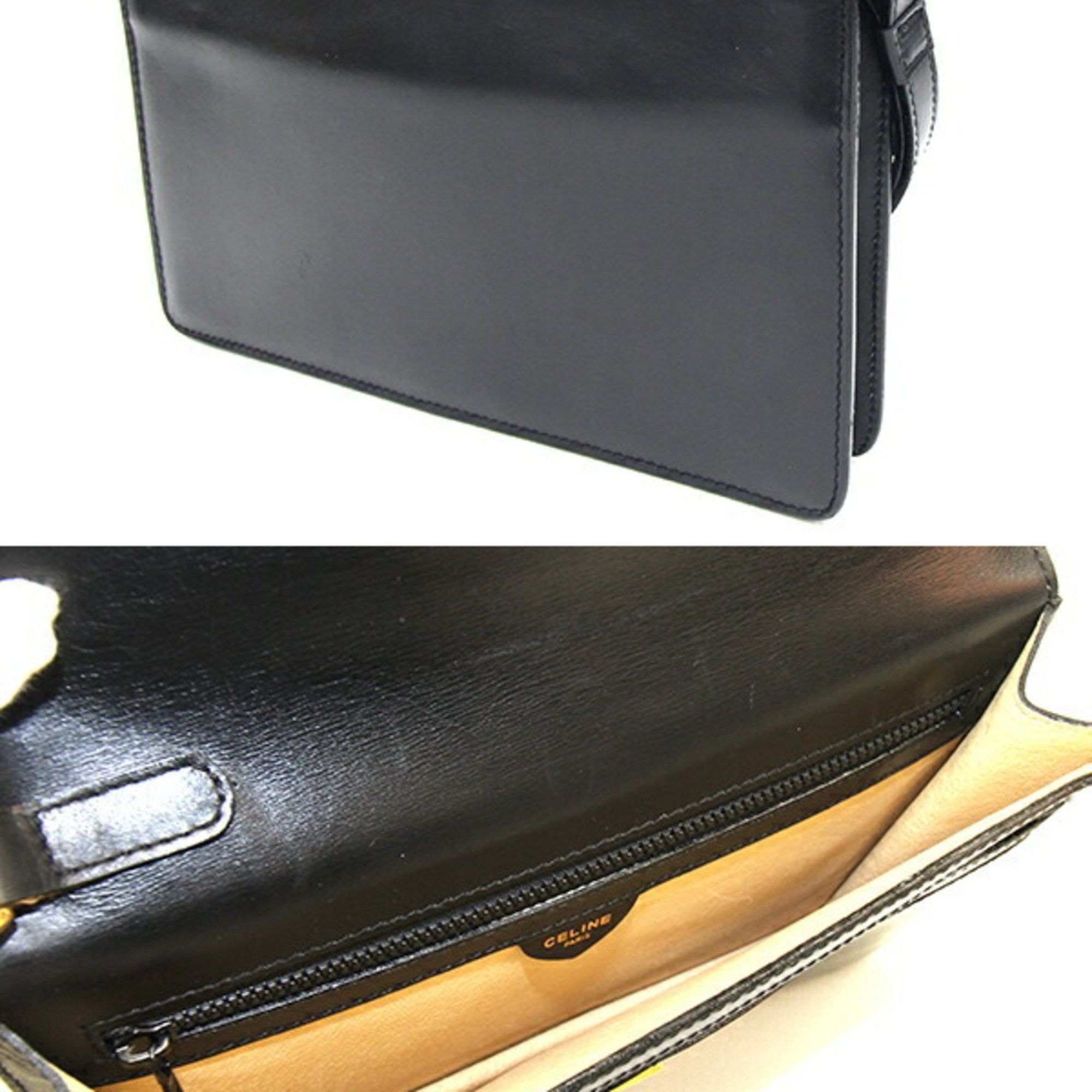 Celine CELINE Clutch Bag Black Leather Second Men's Size ONE SIZE - 2 Thumbnail