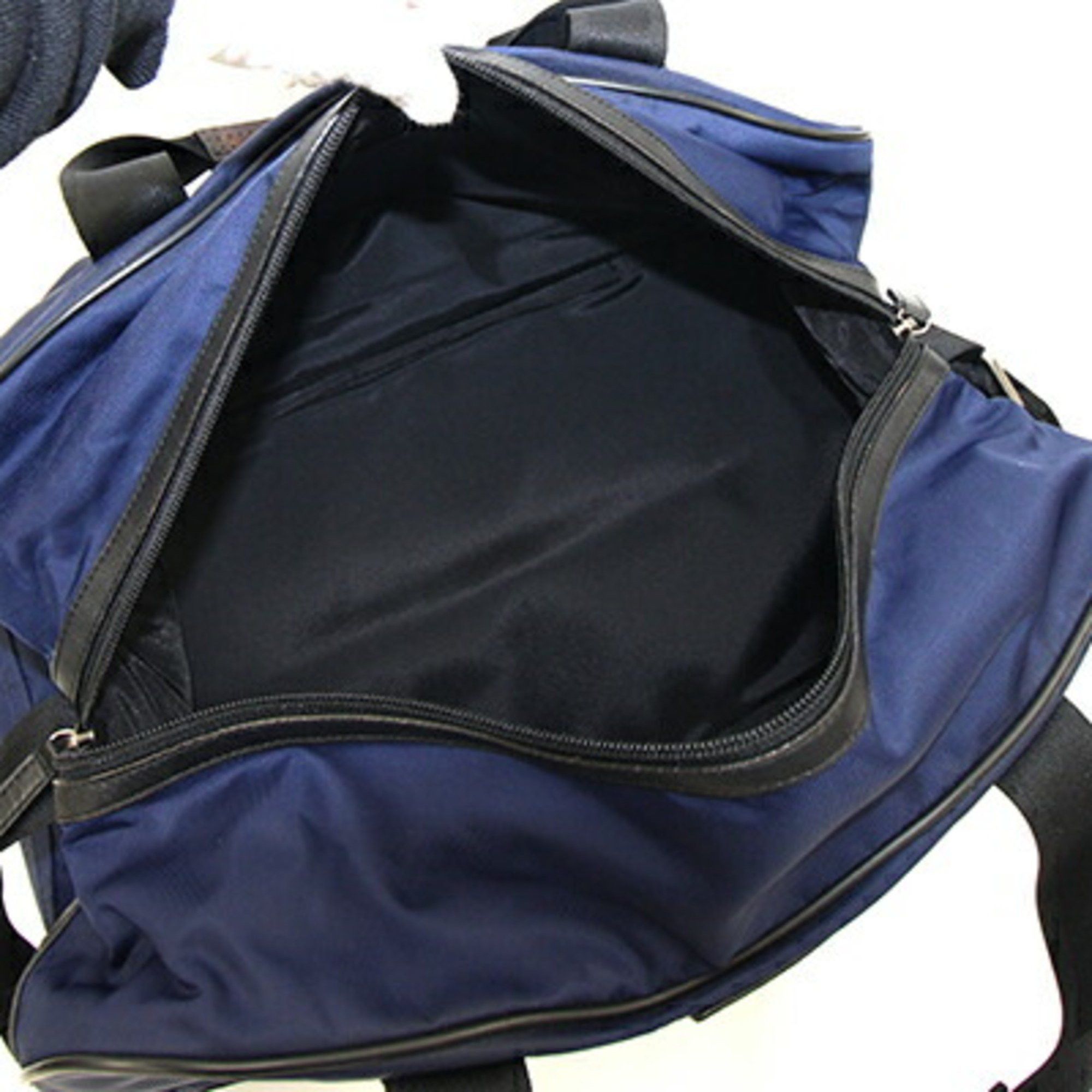 Coach Coach Boston Bag F70504 Navy Black Nylon Leather Travel Gym Men's COACH Size ONE SIZE - 3 Thumbnail