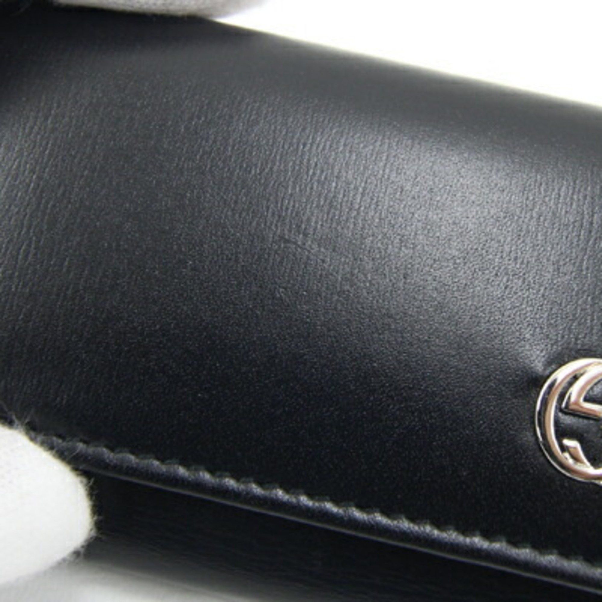 Gucci Gucci 6-Key Case Interlocking G 115225 Black Leather Key Ring Men's GUCCI Size ONE SIZE - 5 Thumbnail