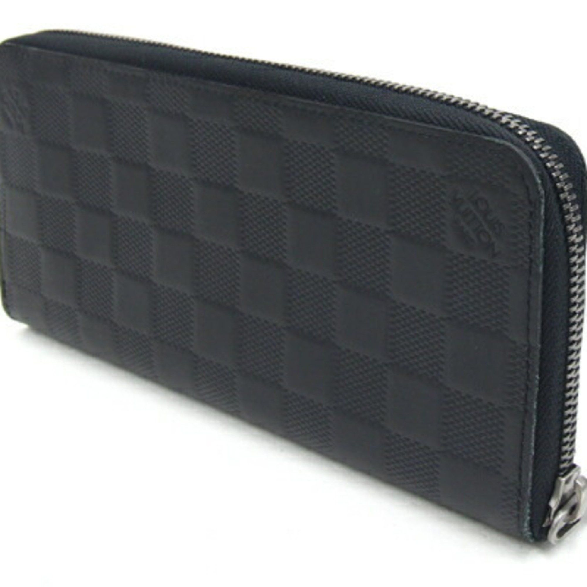 Louis Vuitton Louis Vuitton Round Long Wallet Damier Infini Zippy Vertical N63548 Noir Black Men's LOUIS VUITTON Size ONE SIZE - 2 Thumbnail