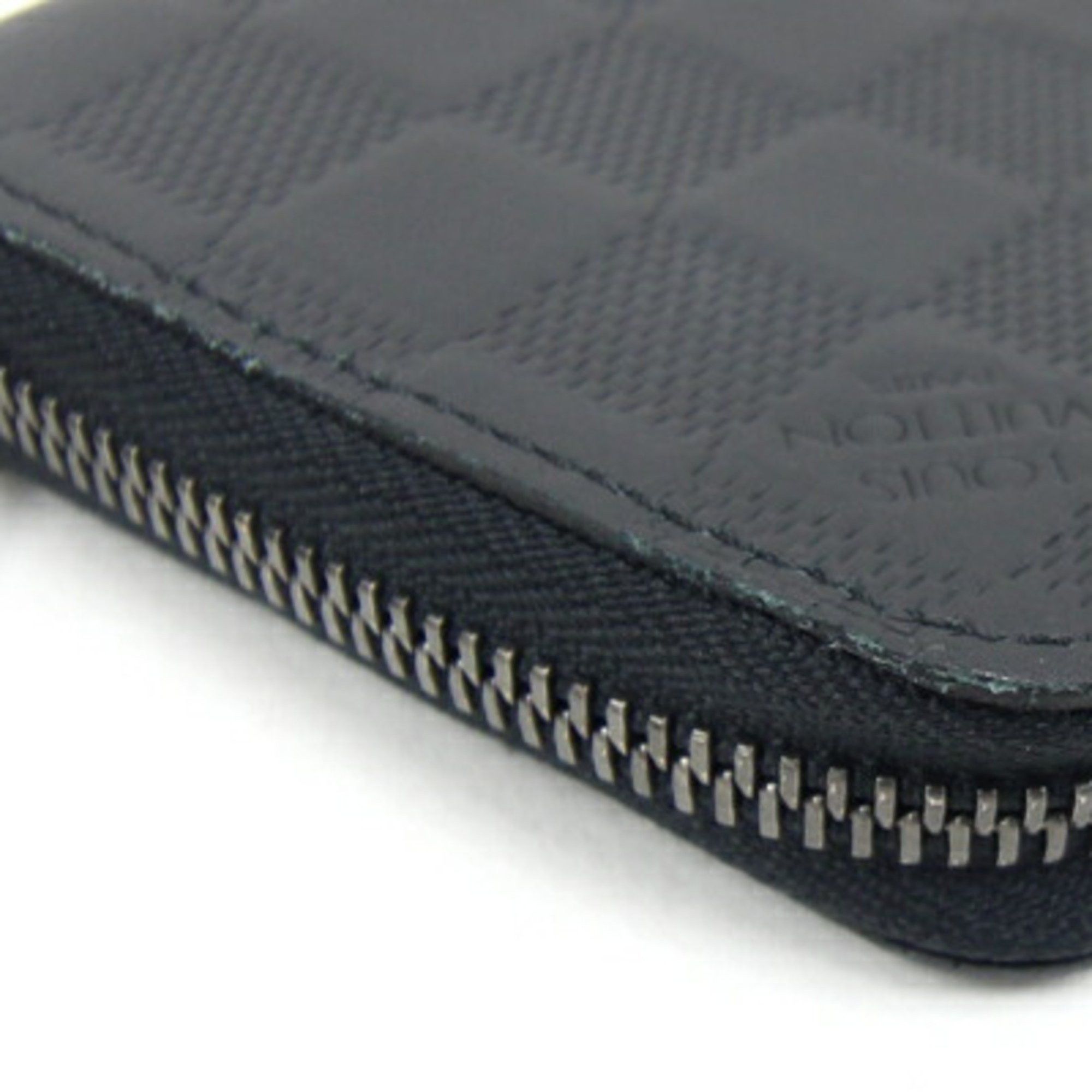 Louis Vuitton Louis Vuitton Round Long Wallet Damier Infini Zippy Vertical N63548 Noir Black Men's LOUIS VUITTON Size ONE SIZE - 6 Thumbnail