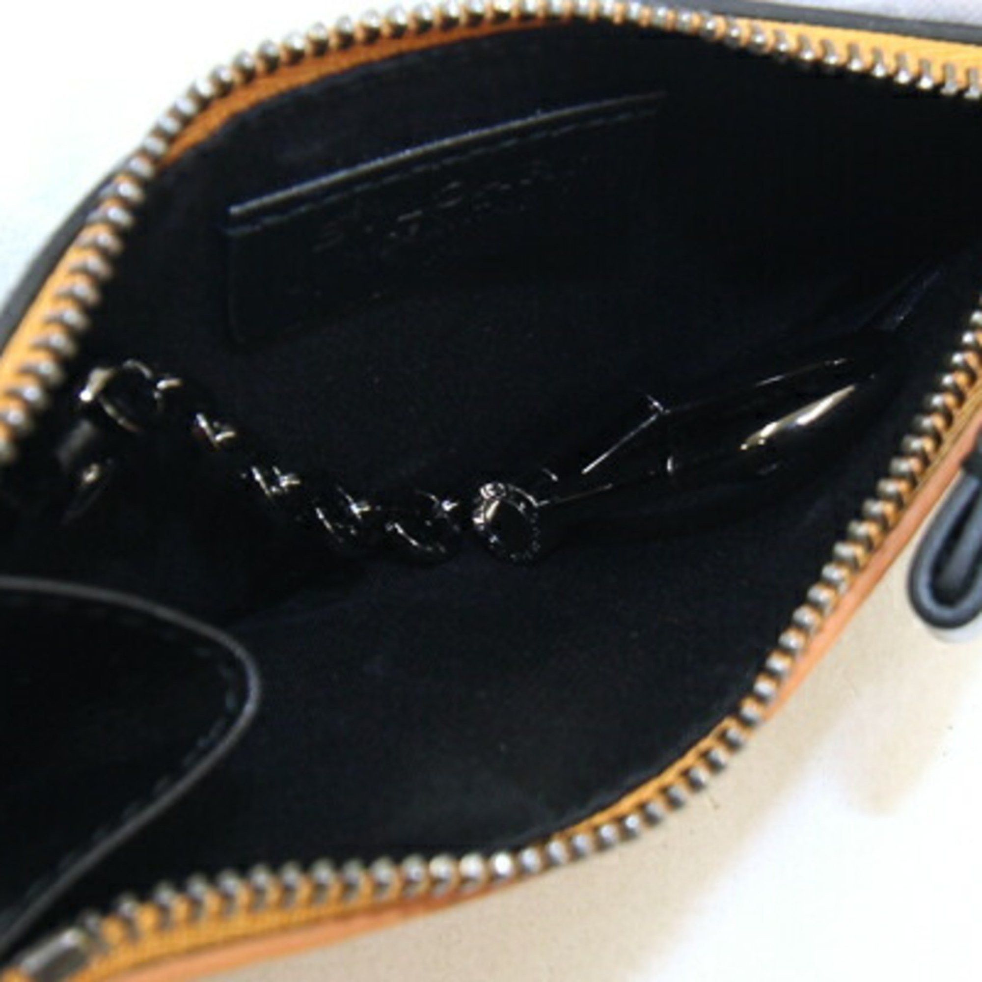 Bvlgari BVLGARI Coin Case 282777 Bright Yellow Black Leather Purse Key Holder Men's Size ONE SIZE - 3 Thumbnail