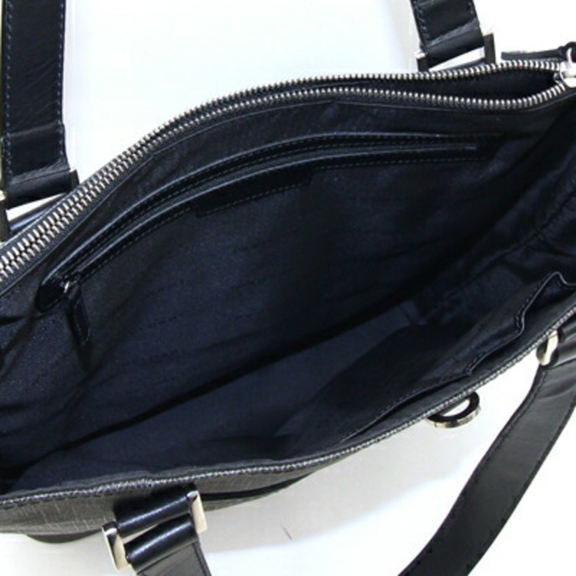 Bvlgari BVLGARI Tote Bag Weekend 32411 Grey Black PVC Leather Tweed Men's Size ONE SIZE - 3 Thumbnail