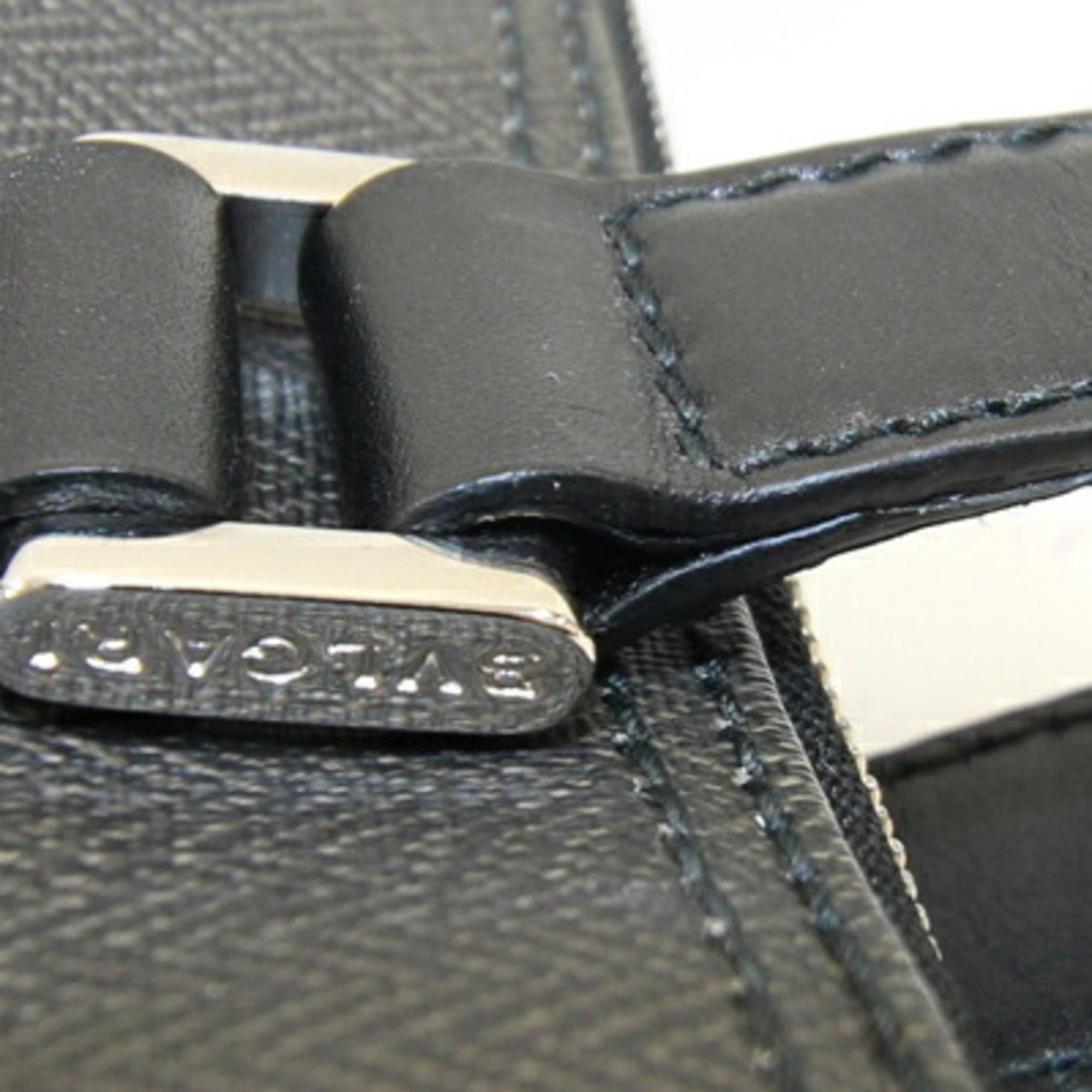 Bvlgari BVLGARI Tote Bag Weekend 32411 Grey Black PVC Leather Tweed Men's Size ONE SIZE - 7 Thumbnail
