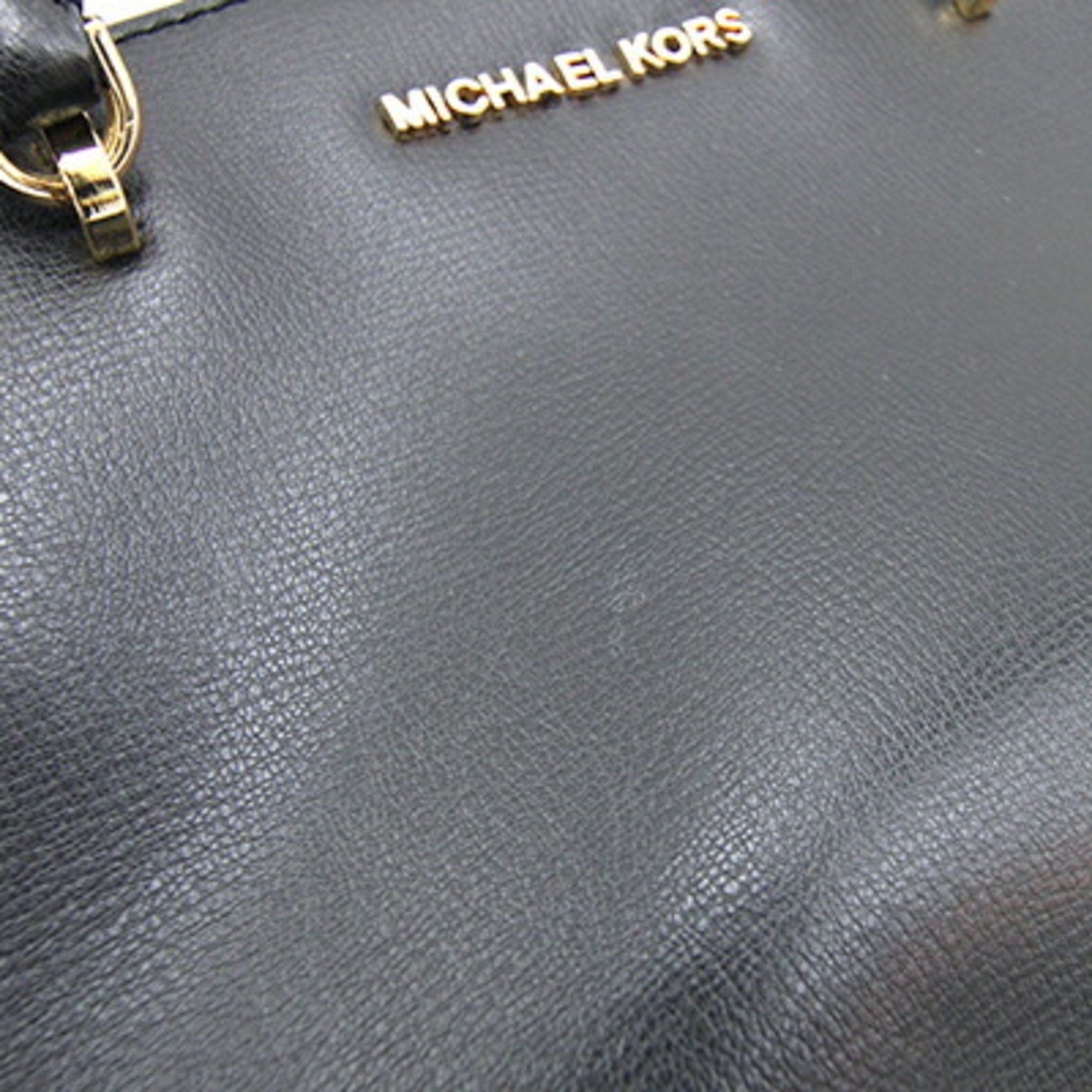 Michael Kors Michael Kors Handbag Ellis 35H7GE0S1L Black Leather Shoulder Bag Chain Women's MICHAEL KORS Size ONE SIZE - 4 Thumbnail