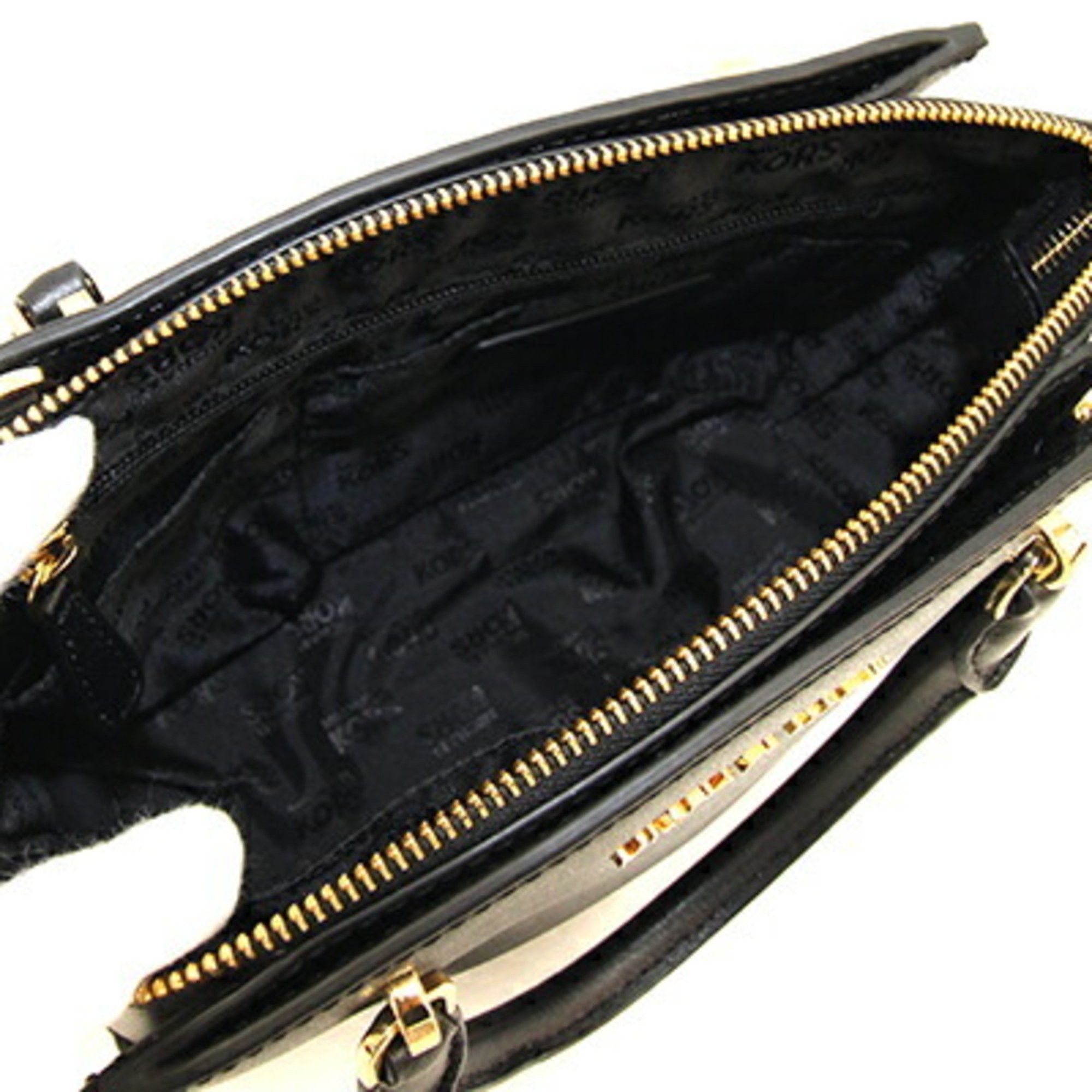 Michael Kors Michael Kors Handbag Ellis 35H7GE0S1L Black Leather Shoulder Bag Chain Women's MICHAEL KORS Size ONE SIZE - 3 Thumbnail