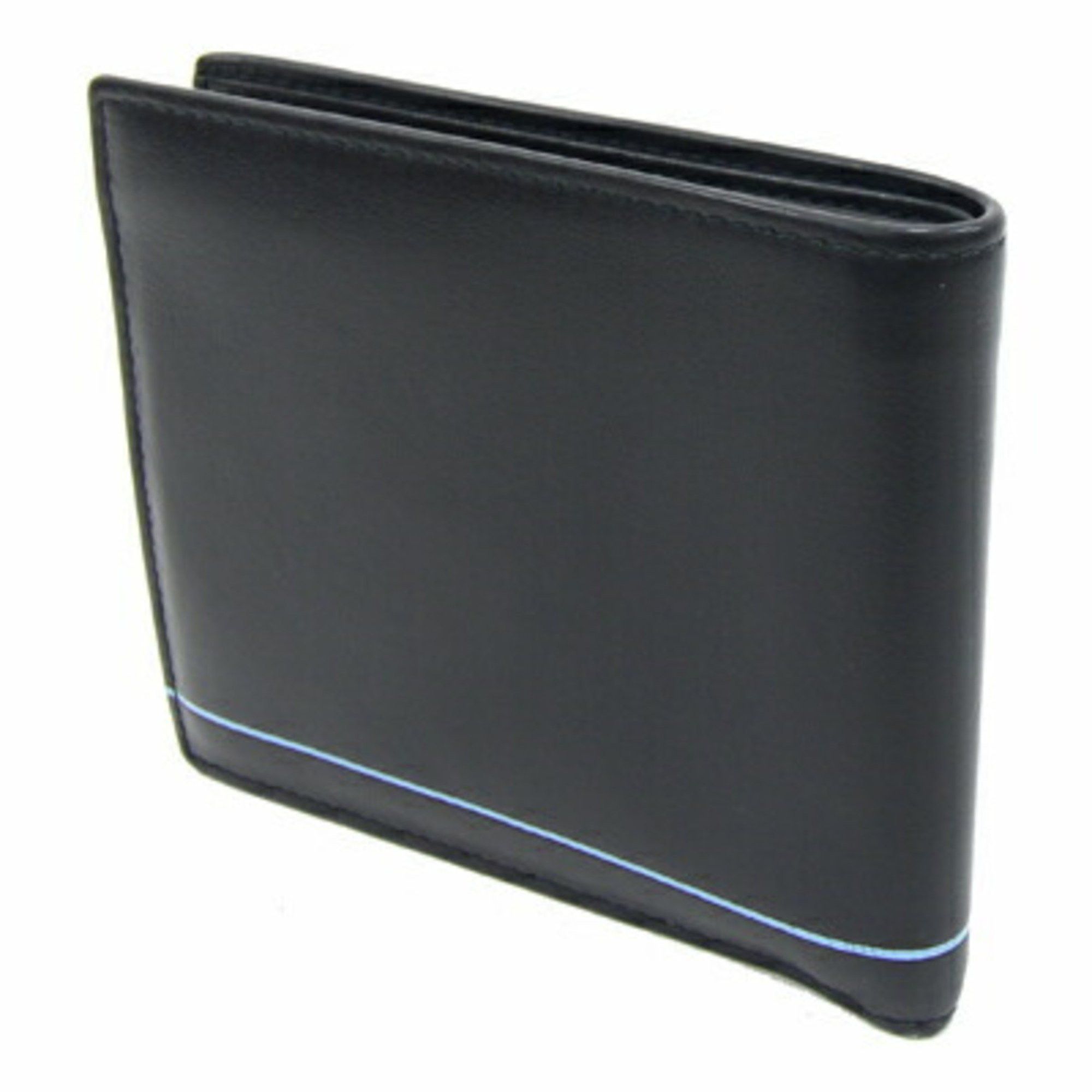 Prada PRADA Bi-fold Billfold Black Leather Compact Wallet Men's Size ONE SIZE - 2 Thumbnail