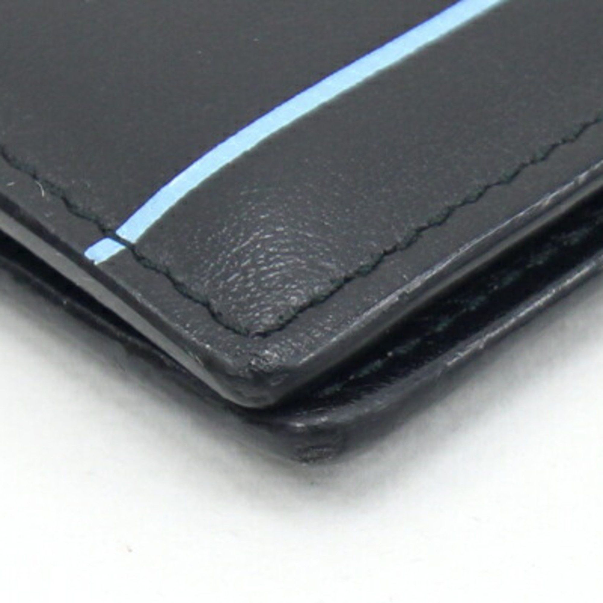 Prada PRADA Bi-fold Billfold Black Leather Compact Wallet Men's Size ONE SIZE - 5 Thumbnail