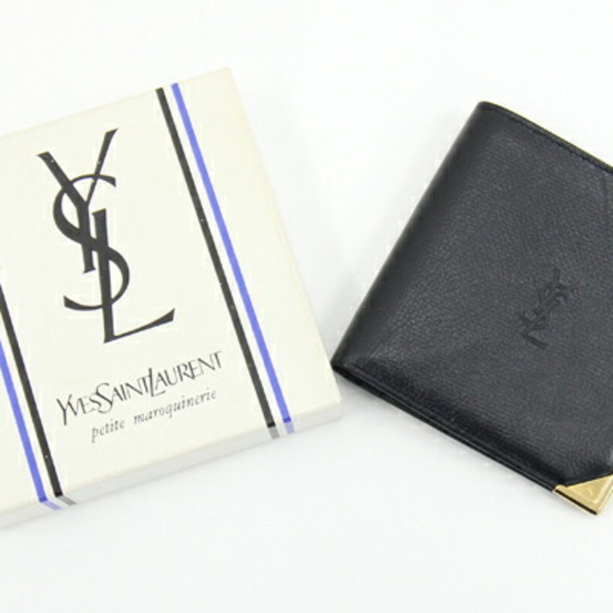 Saint Laurent Paris Saint Laurent Bi-fold Billfold Black Compact Wallet Folding Men's SAINT LAURENT Size ONE SIZE - 9 Thumbnail