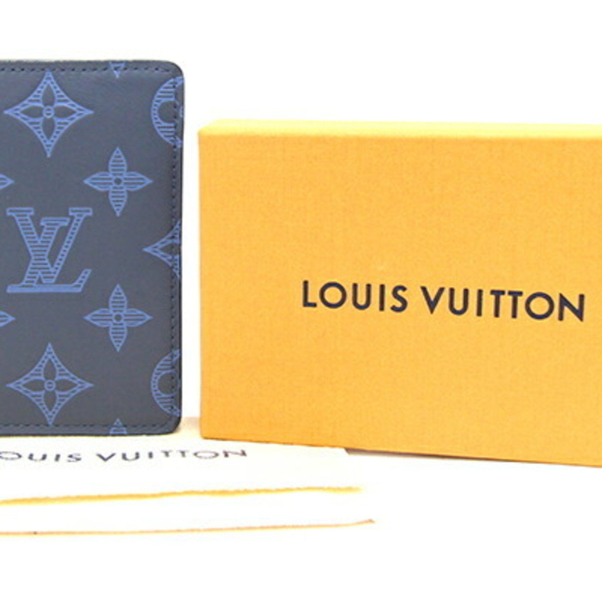 Louis Vuitton Louis Vuitton Card Case Monogram Shadow Organizer de Poche M80421 Navy Business Holder Pass Men's LOUIS VUITTON Size ONE SIZE - 7 Thumbnail