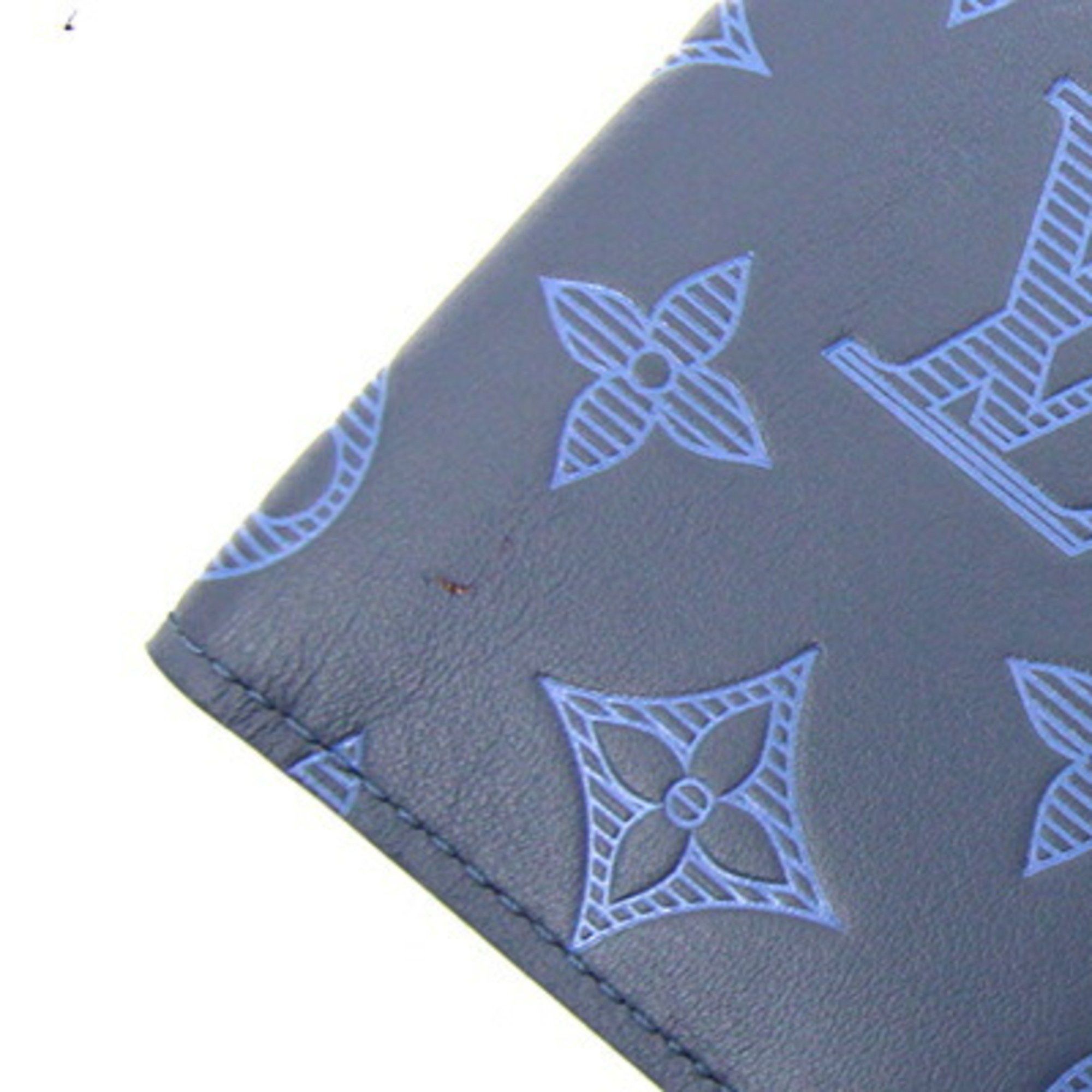 Louis Vuitton Louis Vuitton Card Case Monogram Shadow Organizer de Poche M80421 Navy Business Holder Pass Men's LOUIS VUITTON Size ONE SIZE - 4 Thumbnail