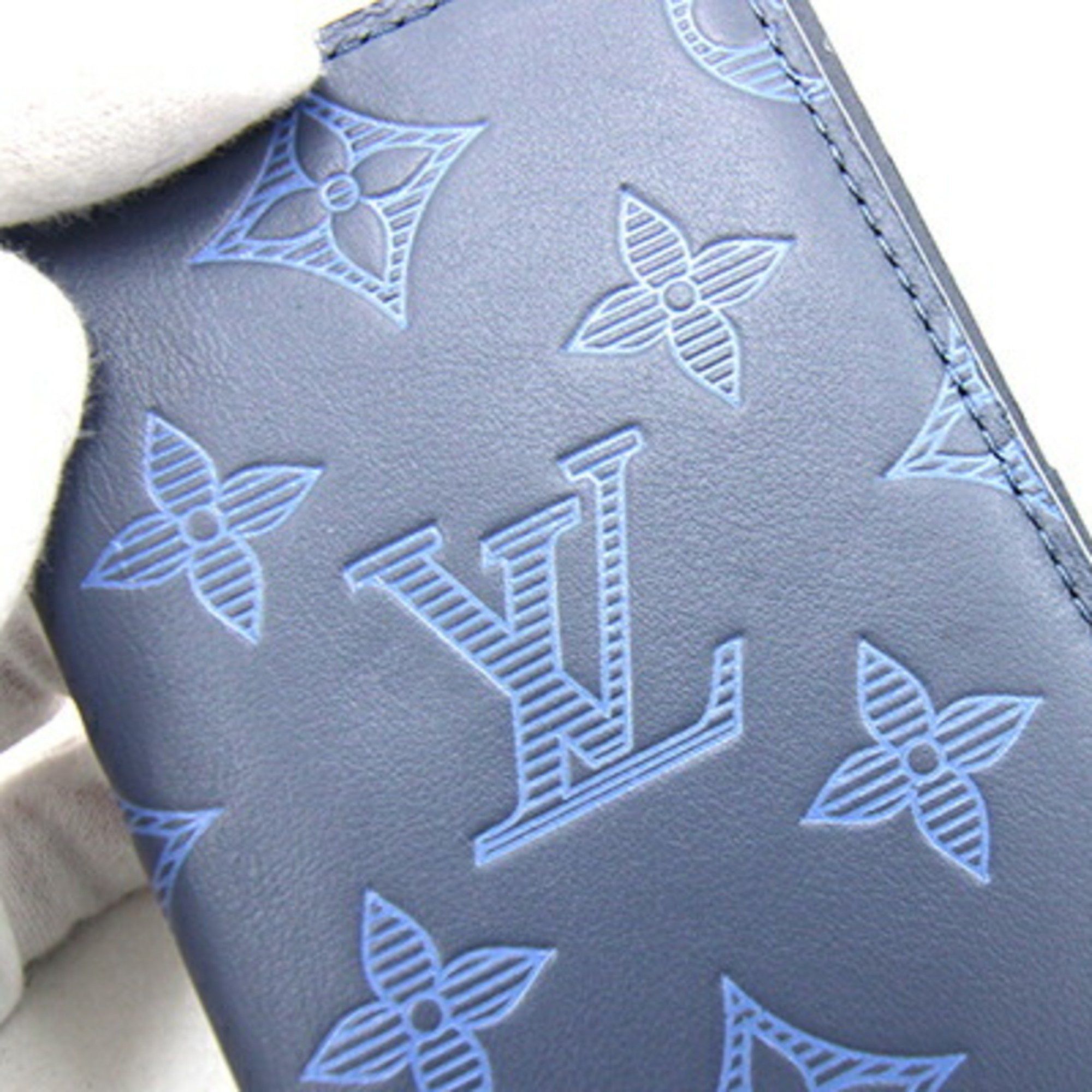 Louis Vuitton Louis Vuitton Card Case Monogram Shadow Organizer de Poche M80421 Navy Business Holder Pass Men's LOUIS VUITTON Size ONE SIZE - 6 Thumbnail