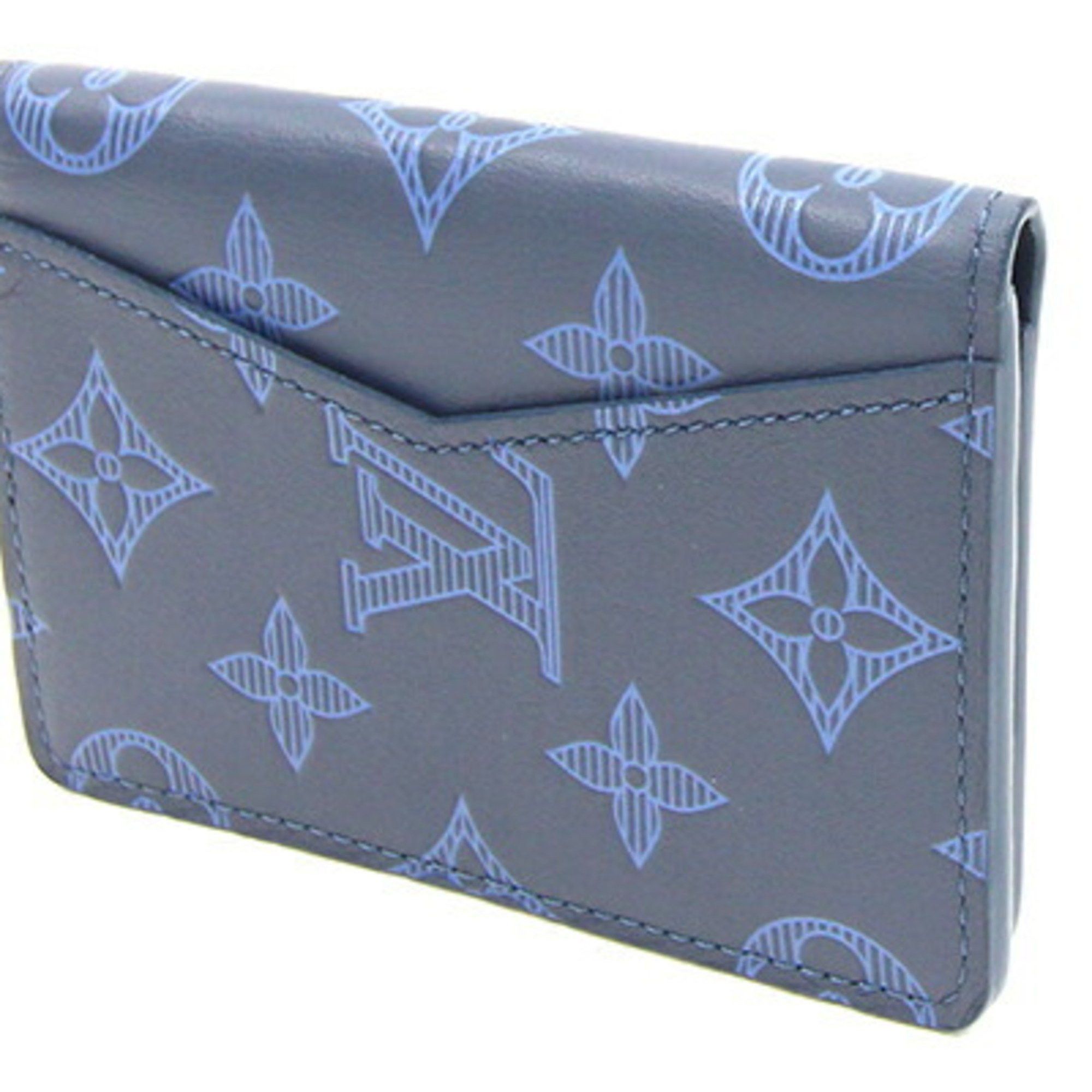 Louis Vuitton Louis Vuitton Card Case Monogram Shadow Organizer de Poche M80421 Navy Business Holder Pass Men's LOUIS VUITTON Size ONE SIZE - 2 Thumbnail