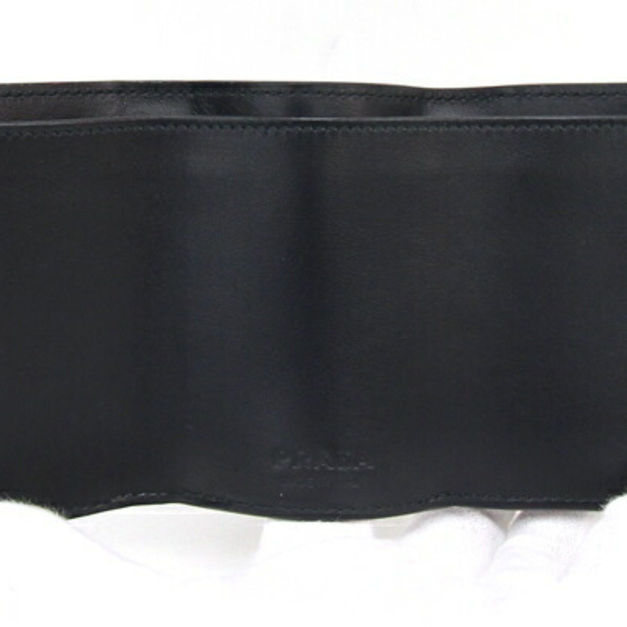 Prada Prada Tri-fold Wallet 2MH021 Black Leather Compact Men's PRADA Size ONE SIZE - 4 Thumbnail
