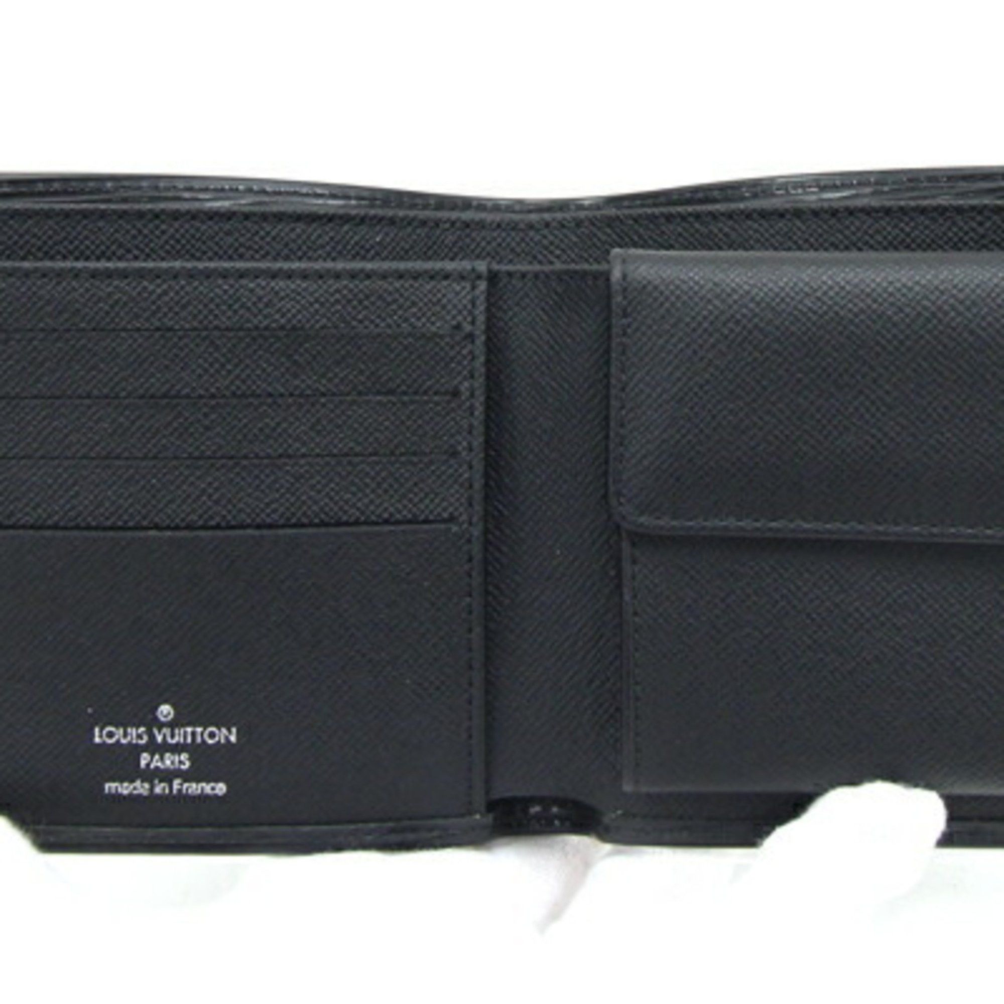 Louis Vuitton Louis Vuitton Bi-fold Wallet Epi Portefeuille Marco M63652 Noir Compact Black Men's LOUIS VUITTON Size ONE SIZE - 4 Thumbnail
