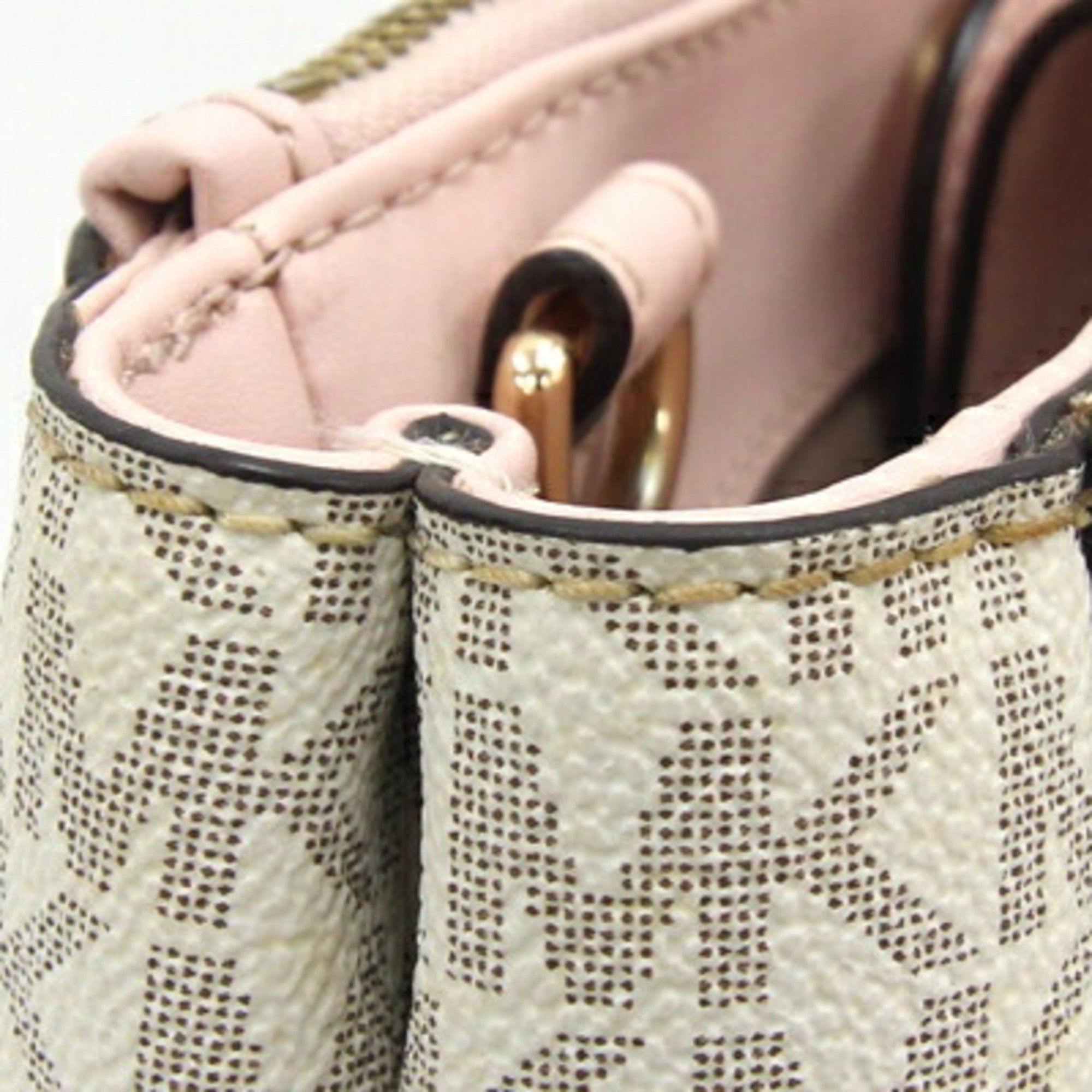 Michael Kors Michael Kors Handbag 35F9GAKS1B Off-White Light Pink PVC Leather Shoulder Bag for Women MICHAEL KORS Size ONE SIZE - 6 Thumbnail