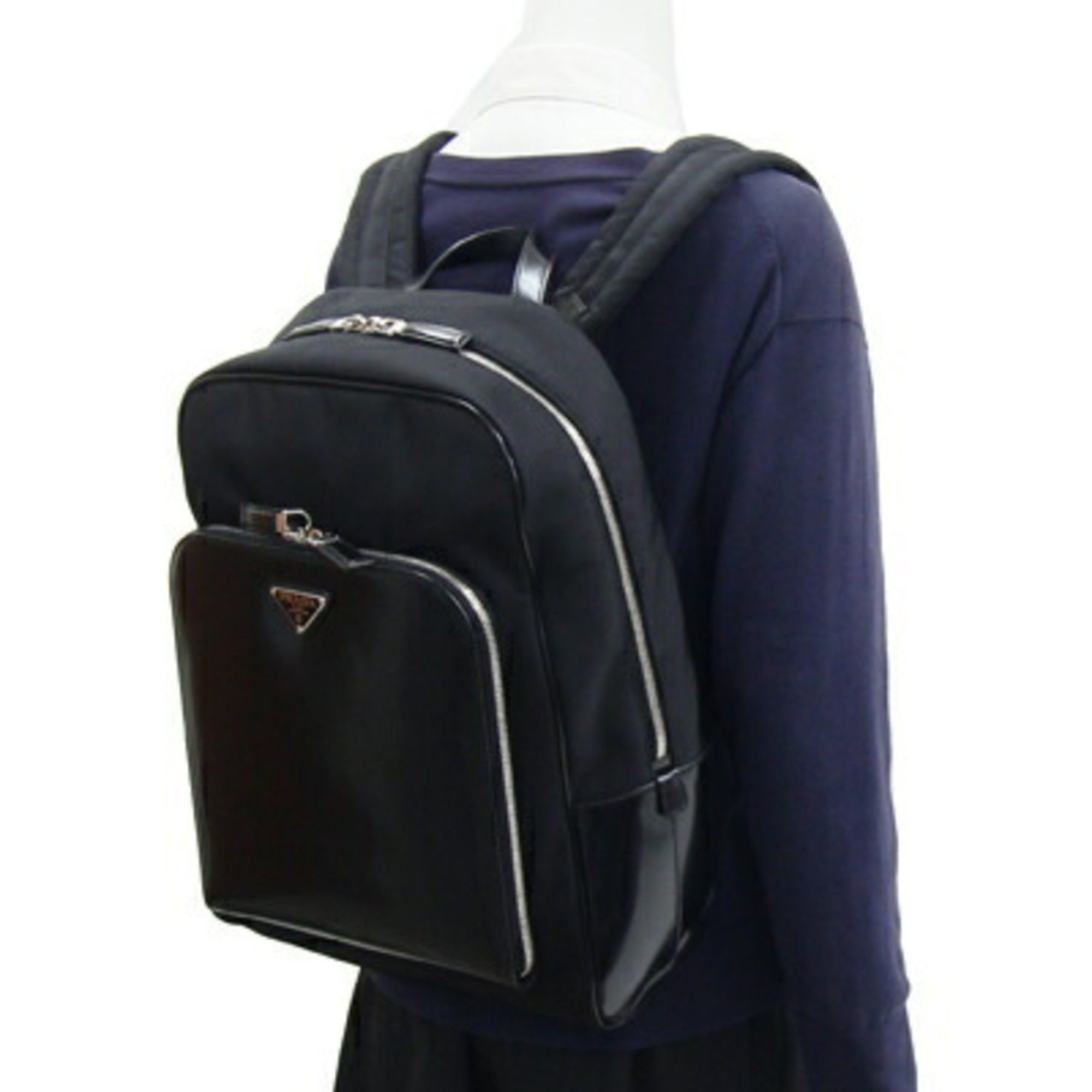 Prada Prada Backpack 2VZ084 Black Nylon Patent Leather Men's PRADA Size ONE SIZE - 10 Thumbnail