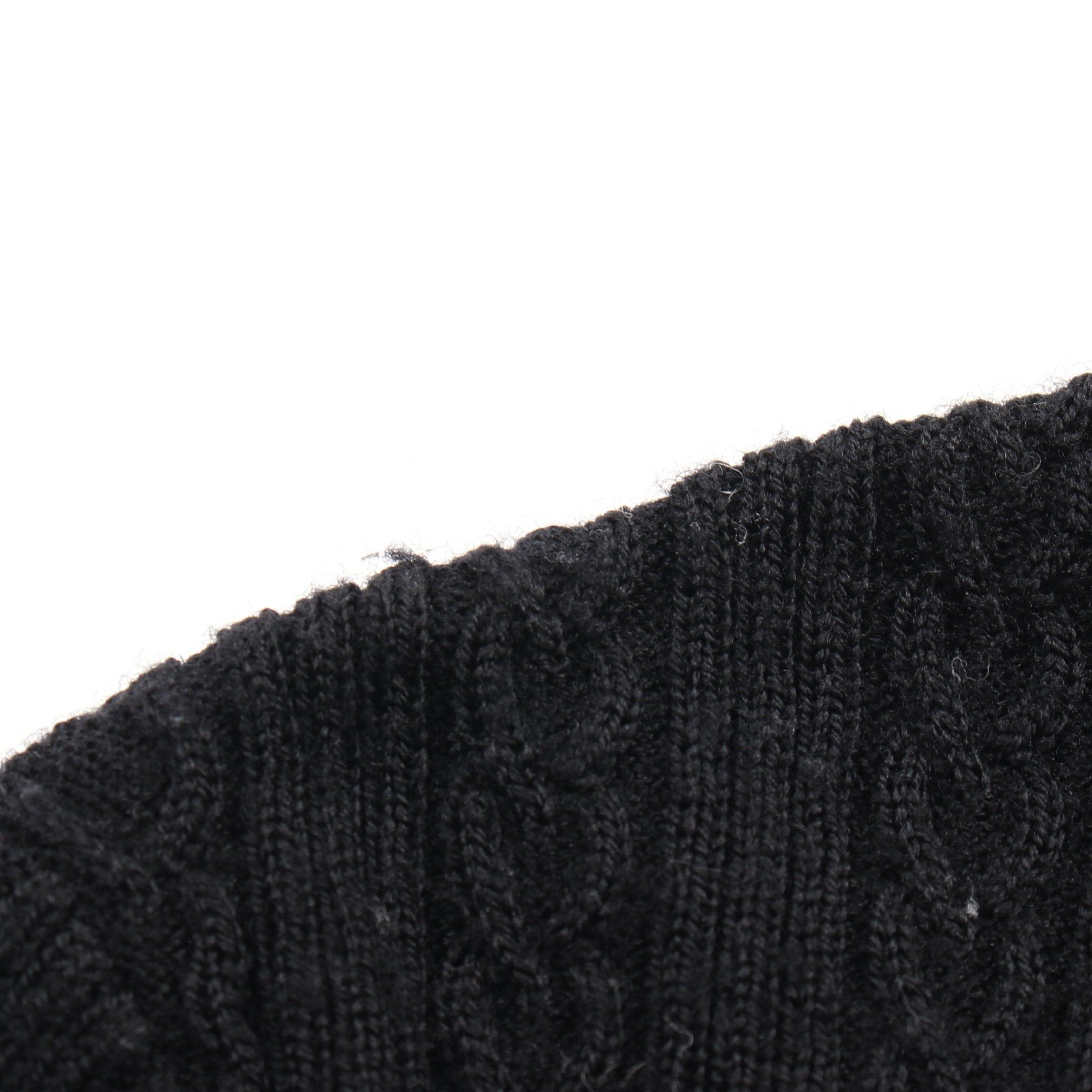 Chanel Chanel Knit Crew Neck Heart Wool Black Ivory Size ONE SIZE - 7 Thumbnail