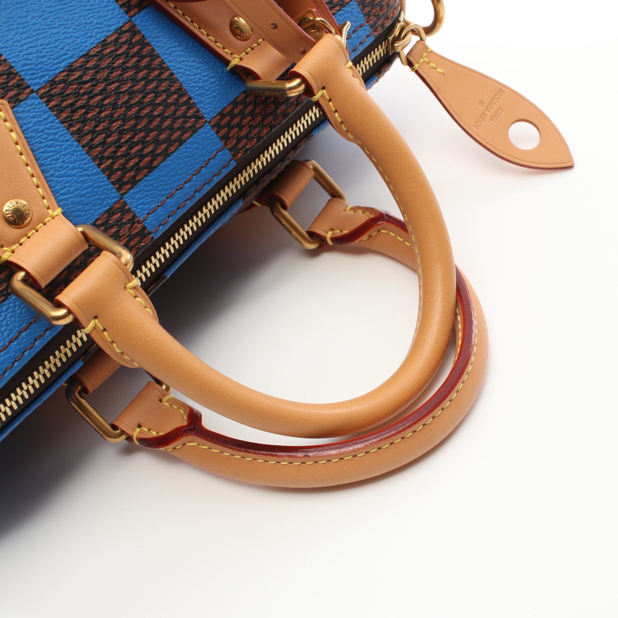Louis Vuitton Louis Vuitton Speedy 25 Damier Pop Handbag Leather Blue Brown Size ONE SIZE - 5 Thumbnail