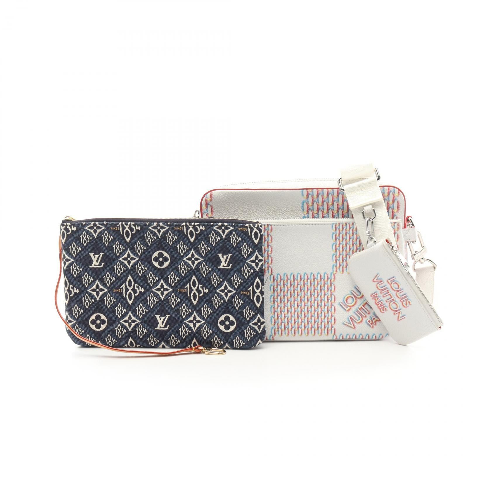 Louis Vuitton Louis Vuitton Trio Messenger Damier Giant Spray Shoulder Bag Leather White Multicolor With Optional Pouch Size ONE SIZE - 5 Thumbnail