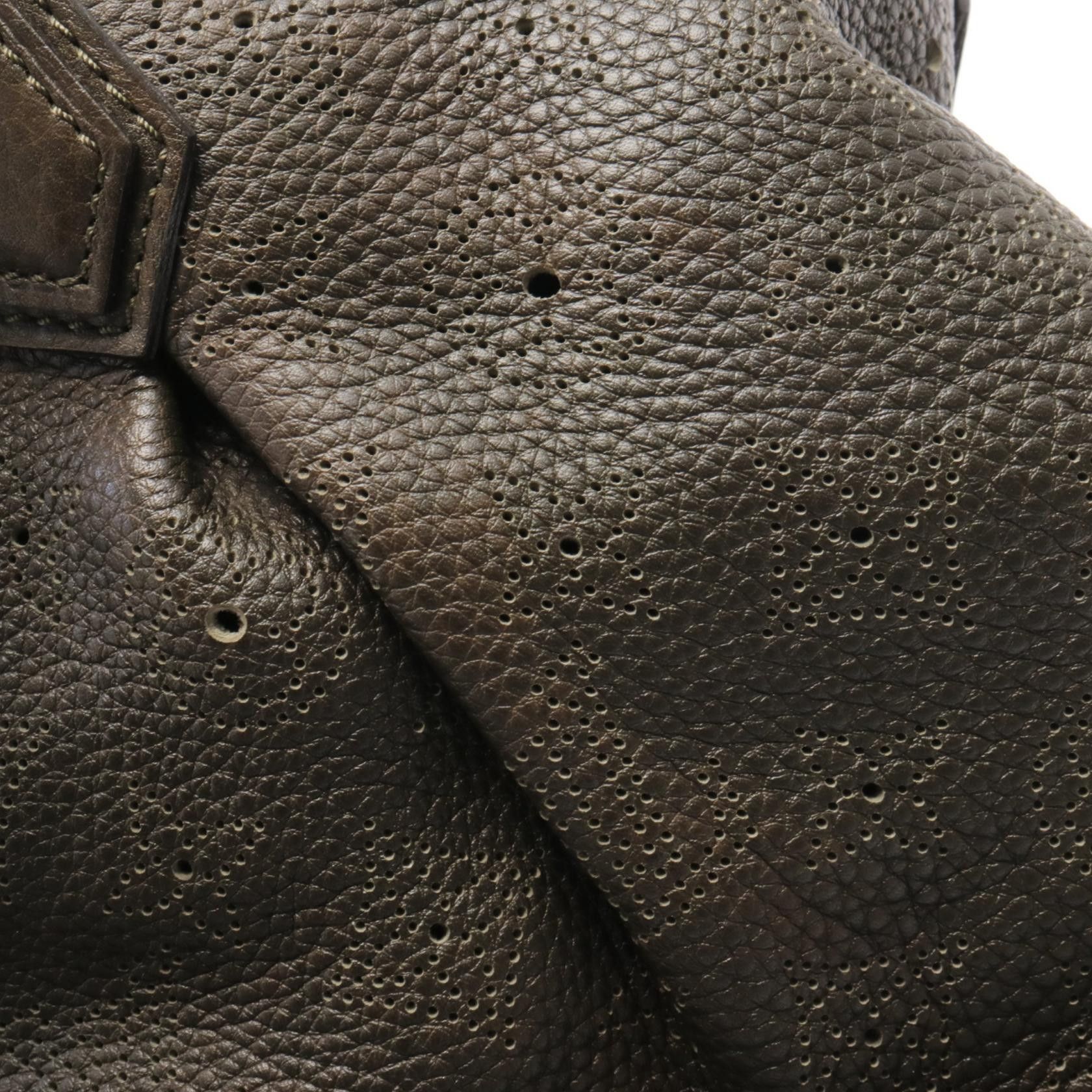 Louis Vuitton Louis Vuitton Stella Pm Mahina Emroad Handbag Leather Khaki Green Size ONE SIZE - 8 Thumbnail