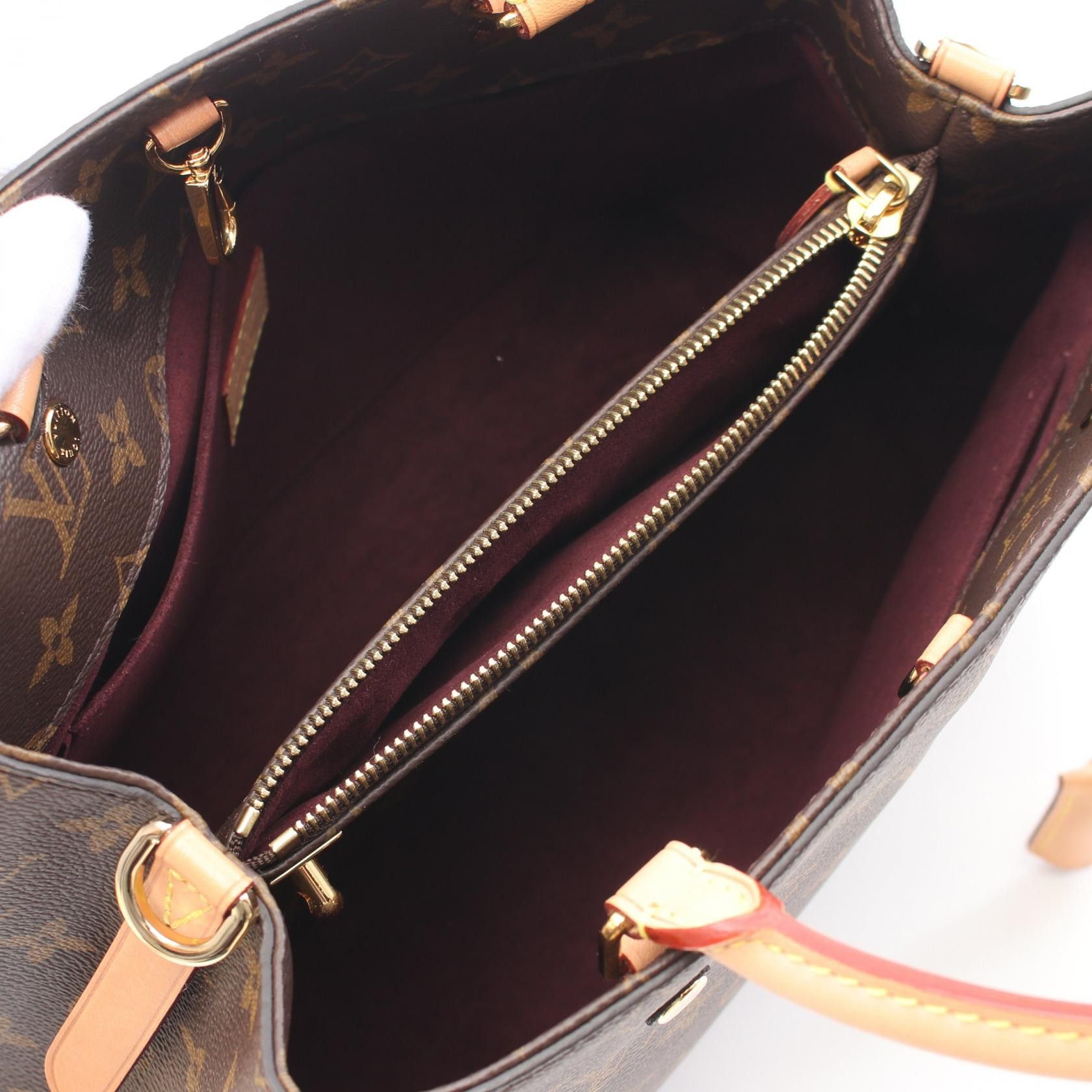 Louis Vuitton Louis Vuitton Montaigne Mm Monogram Handbag Leather Brown Size ONE SIZE - 3 Thumbnail
